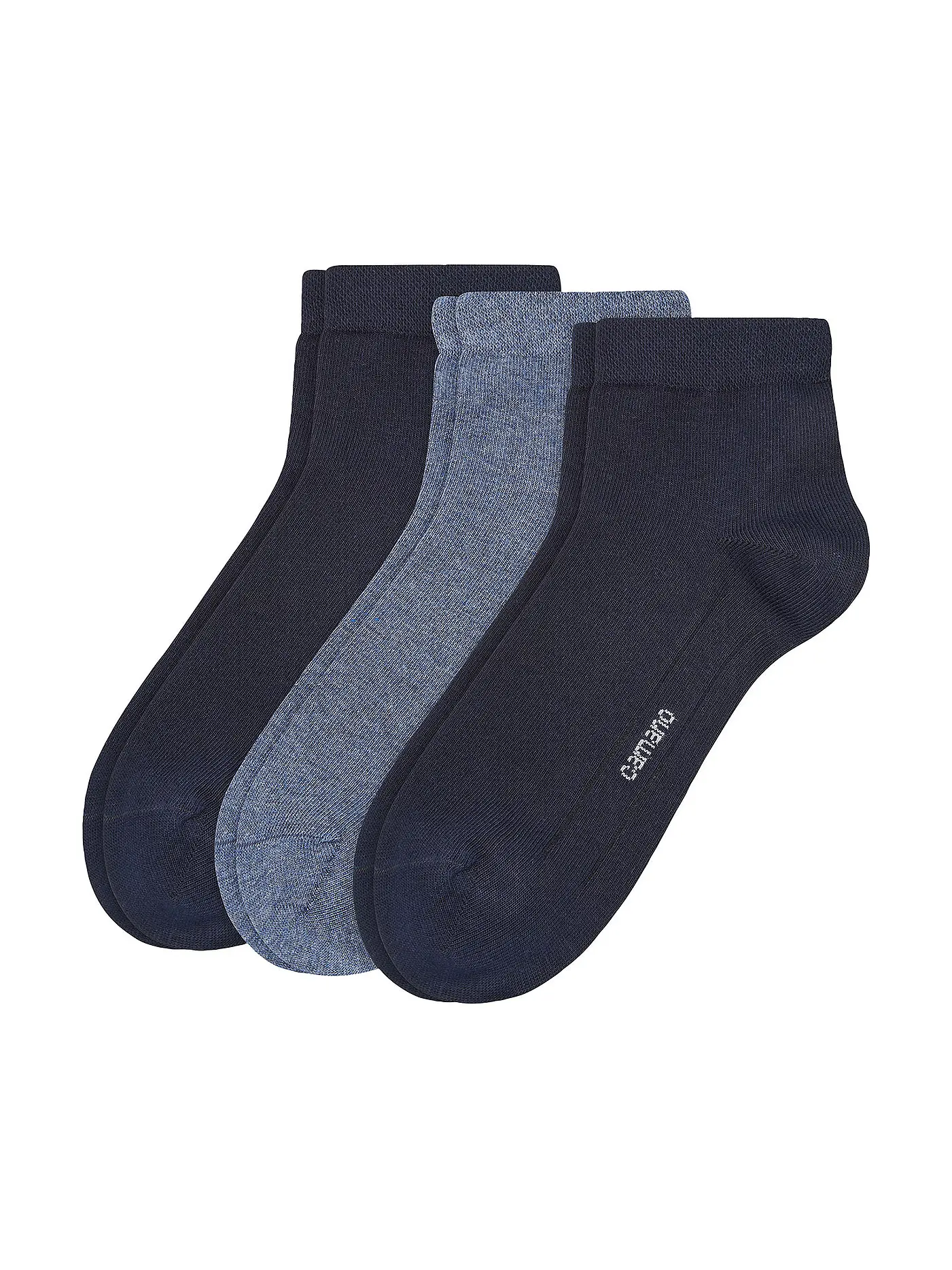 CAMANO |  Sneakersocken 3er Pkg weiss | blau