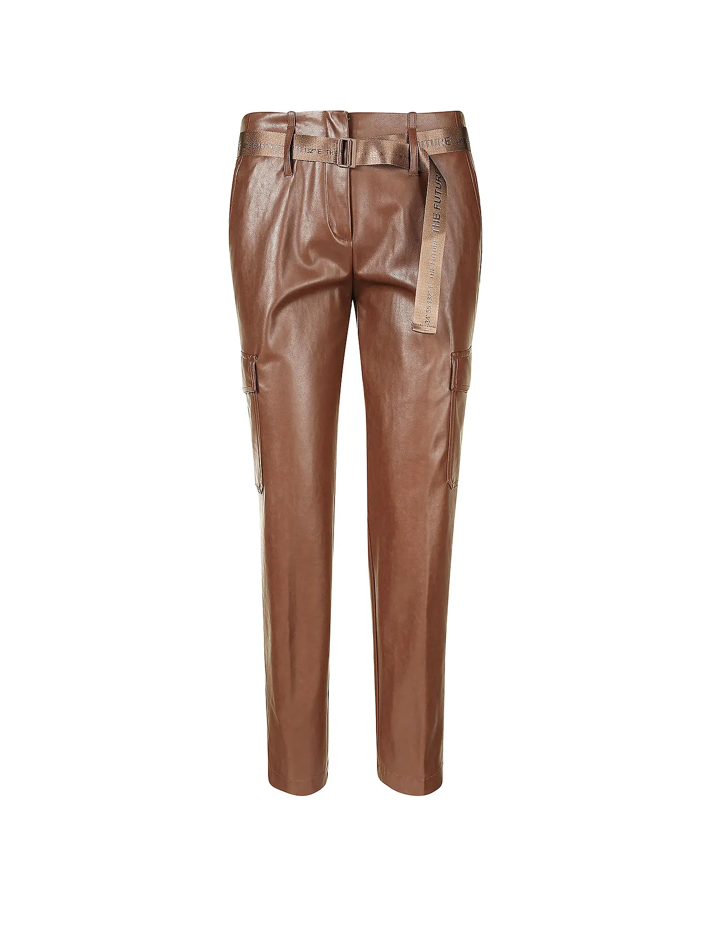 CAMBIO | Cargohose in Lederoptik KAJA | braun