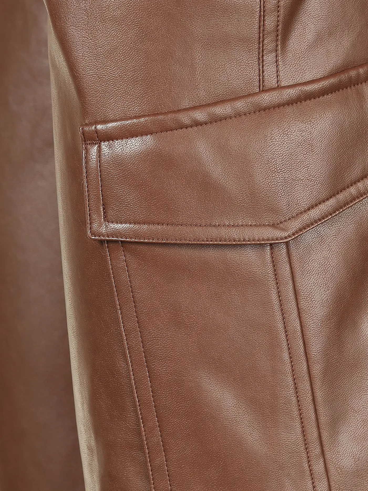 CAMBIO | Cargohose in Lederoptik KAJA | braun