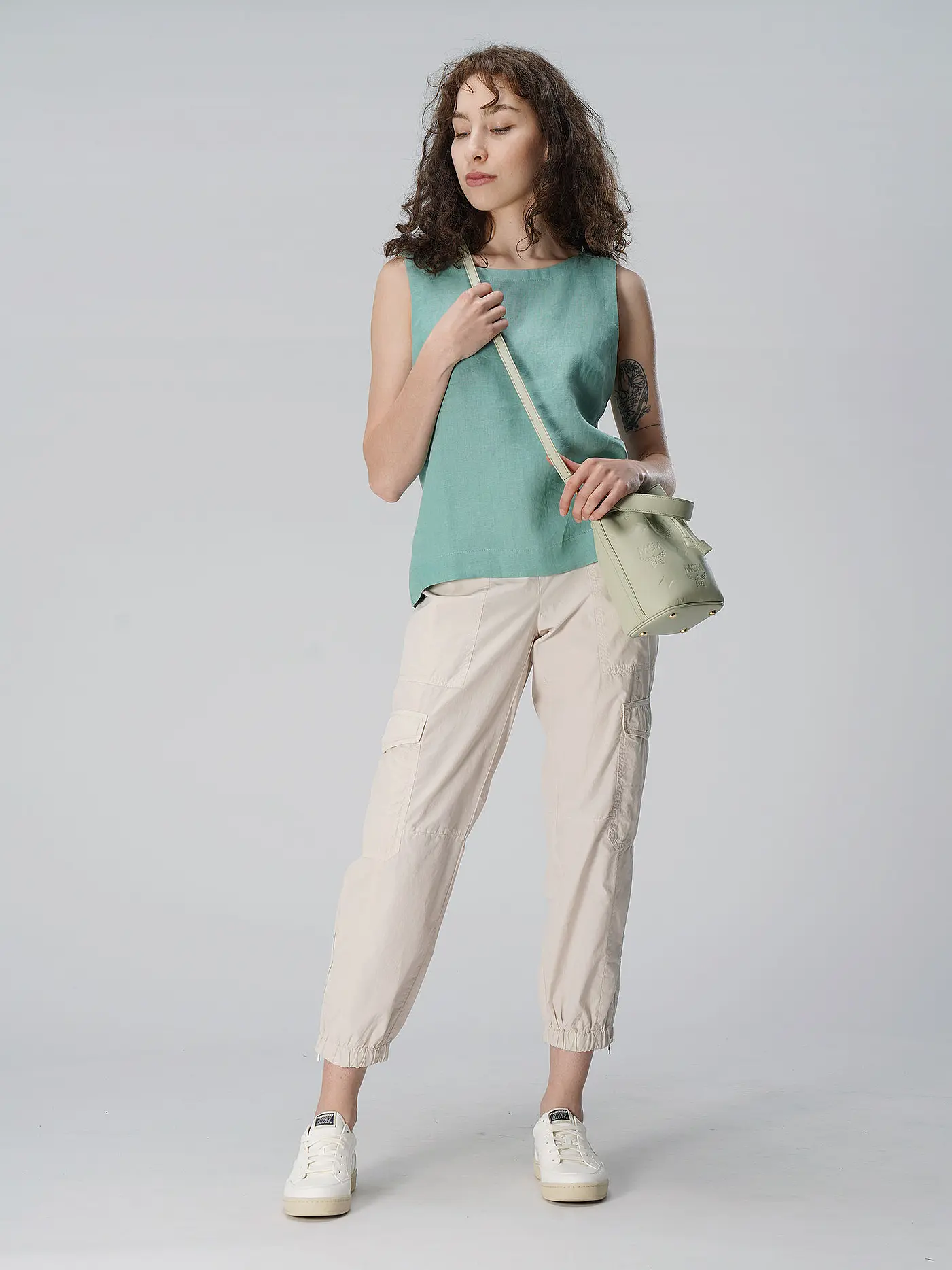 CAMBIO | Cargohose KARO  | creme
