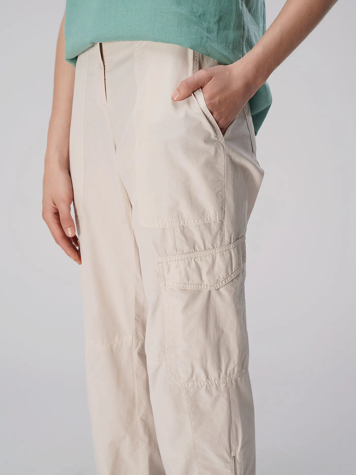 CAMBIO | Cargohose KARO  | creme