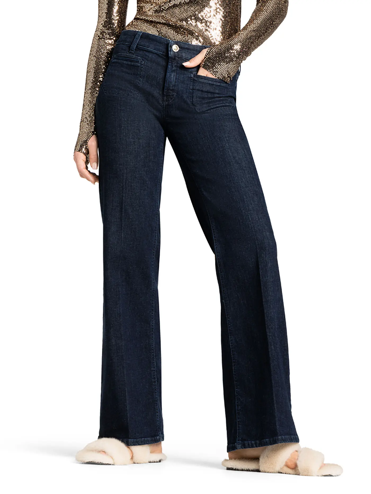 CAMBIO | Jeans Flared Fit TESS | dunkelblau
