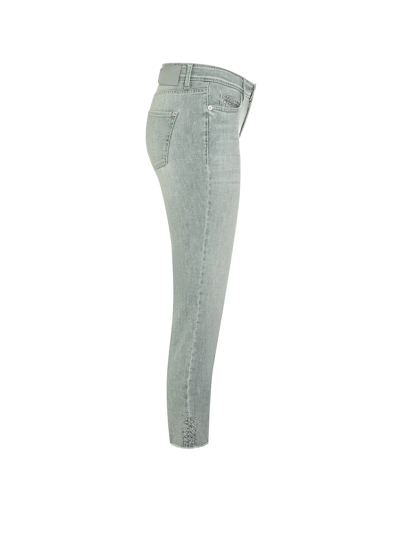 CAMBIO | Jeans Slim Fit 7/8 PIPER SHORT SWAROVSKI | grau
