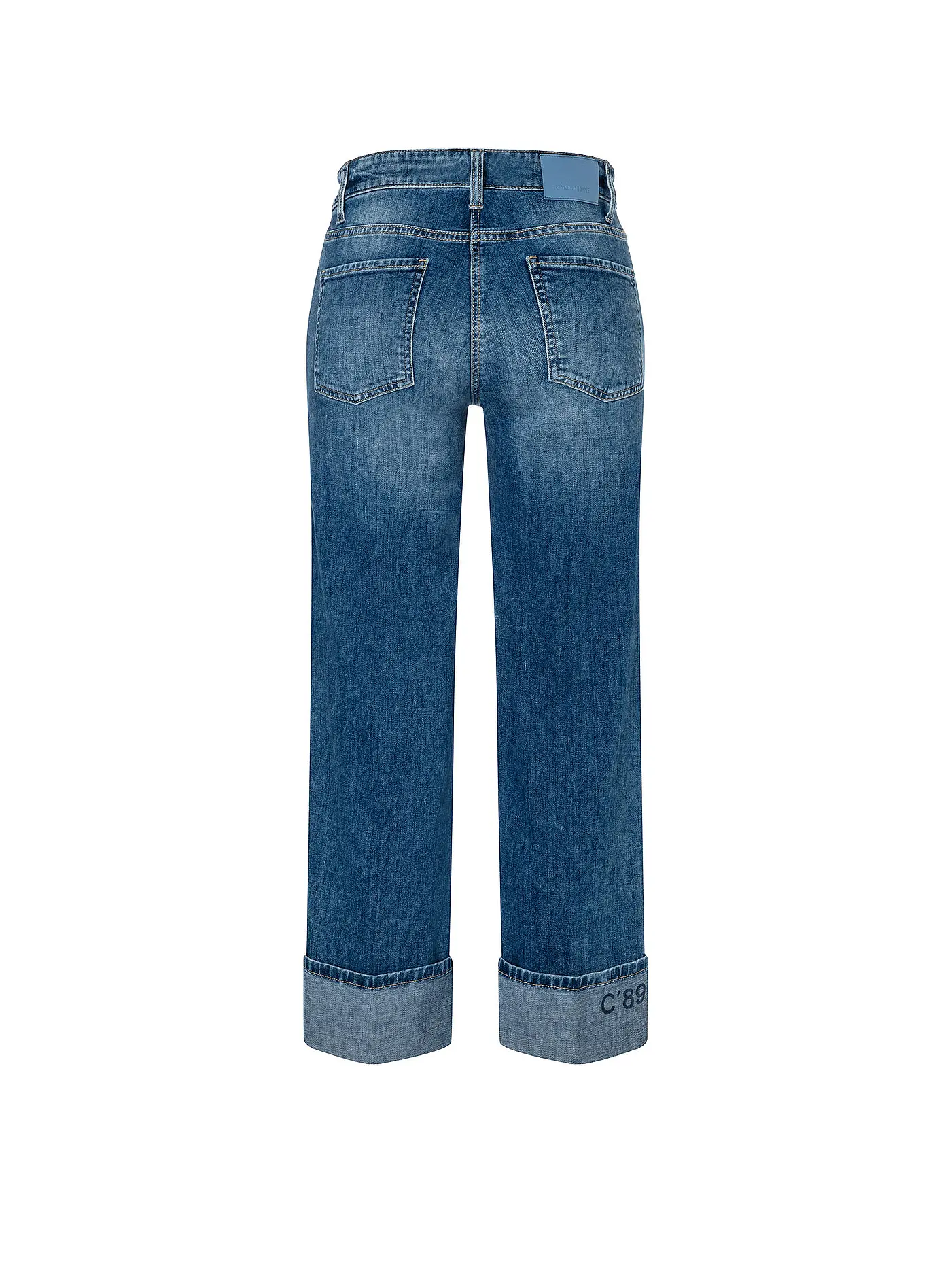 CAMBIO | Jeans wide leg Celia Rool Up | blau