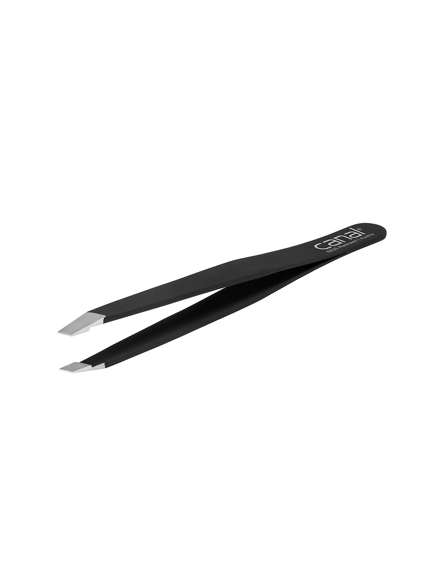 CANAL | Haarpinzette rostfrei/schräg 95 mm (Schwarz) 2074-02 | schwarz
