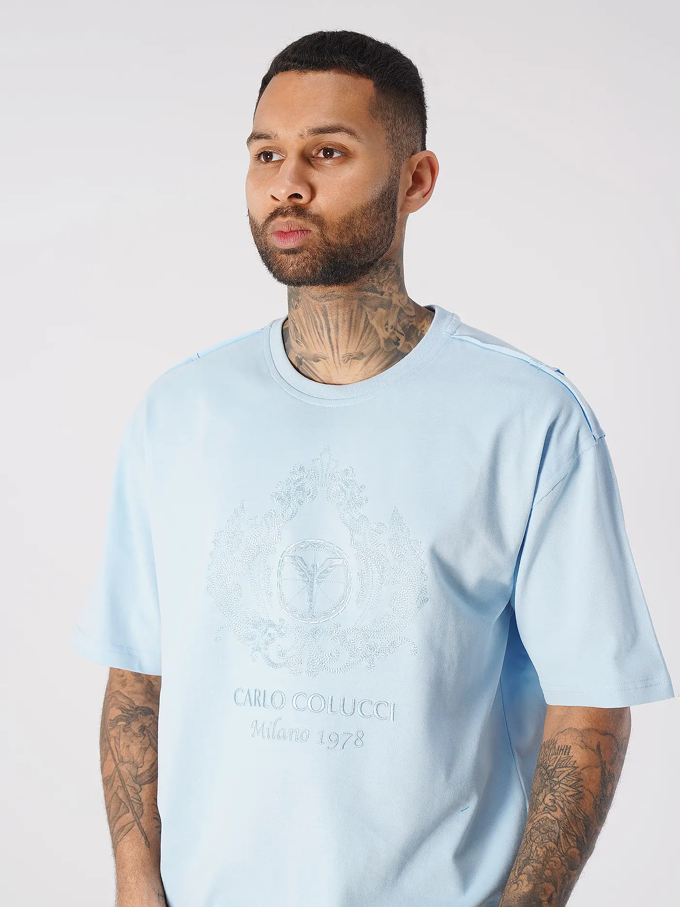 CARLO COLUCCI | T-Shirt | hellblau