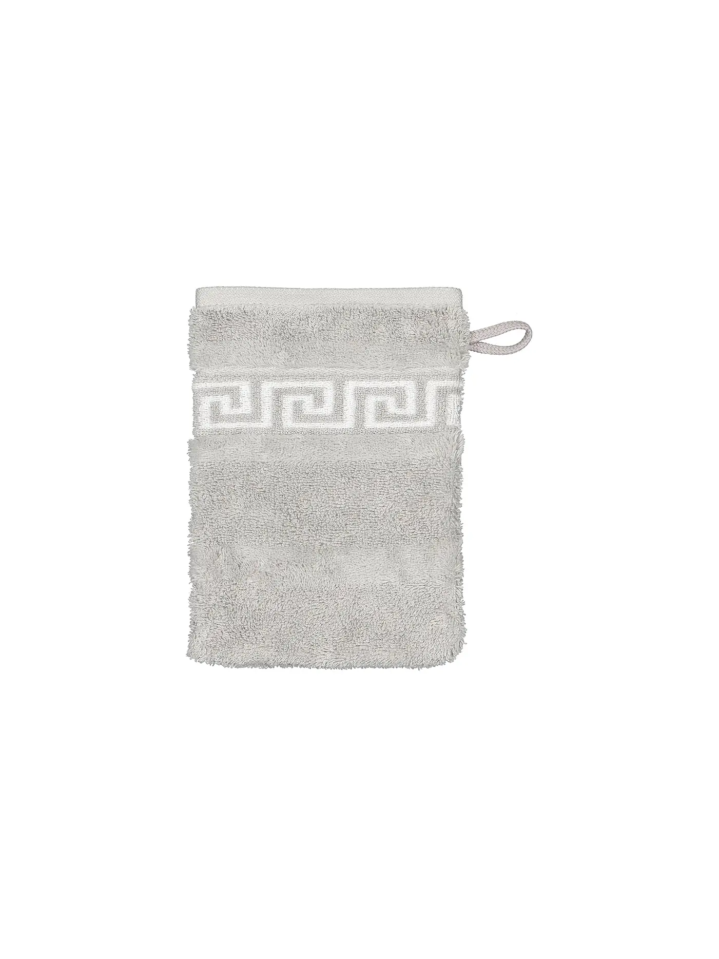 CAWÖ | Waschhandschuh Noblesse Duo 16x22cm Platin | silber