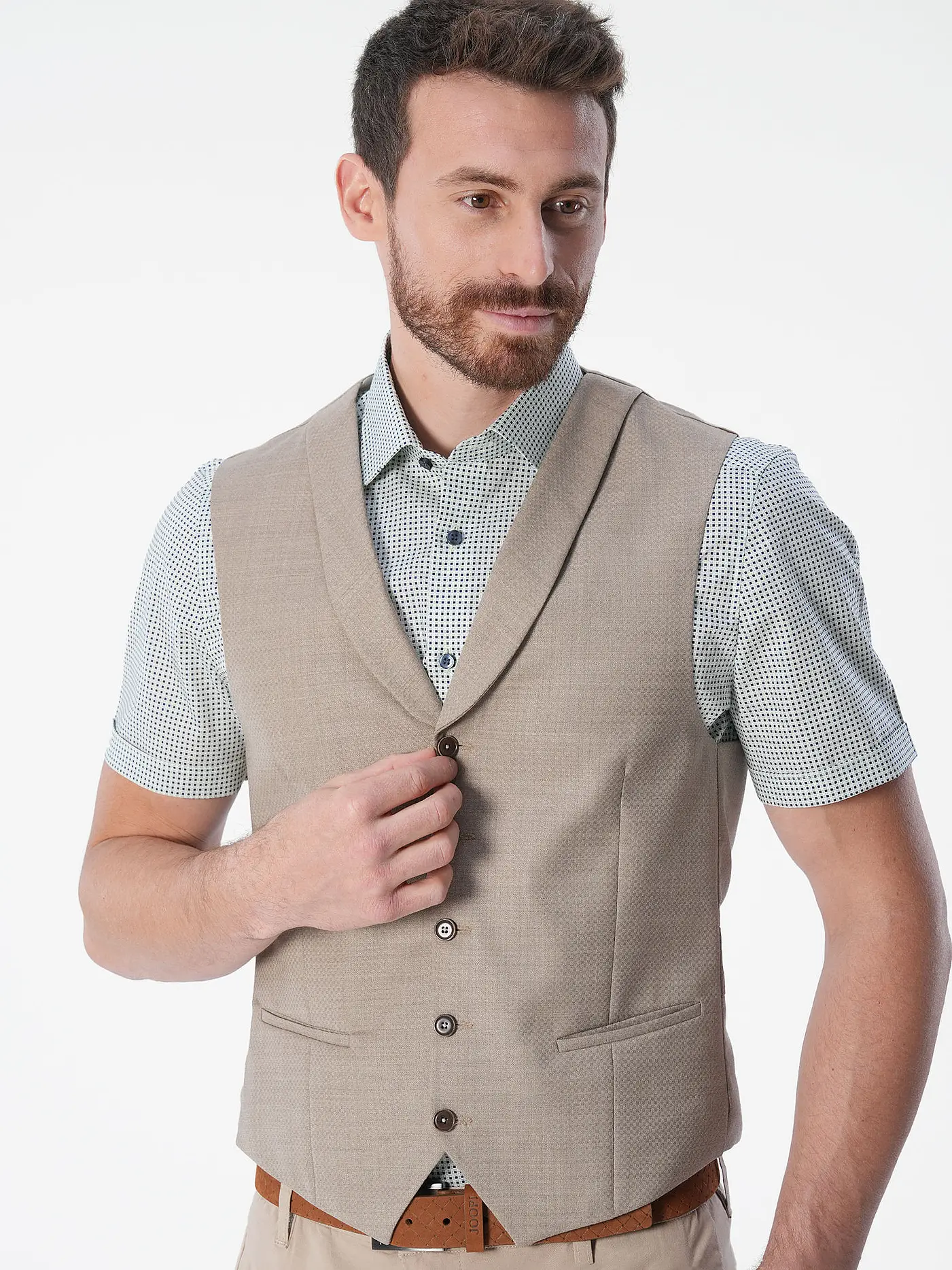 CG - CLUB OF GENTS | Anzugweste Slim Fit PHILIPP | beige