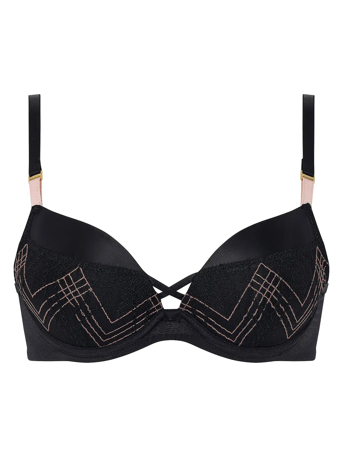 CHANTELLE | Push Up BH MEMENTO schwarz / pink lurex | schwarz