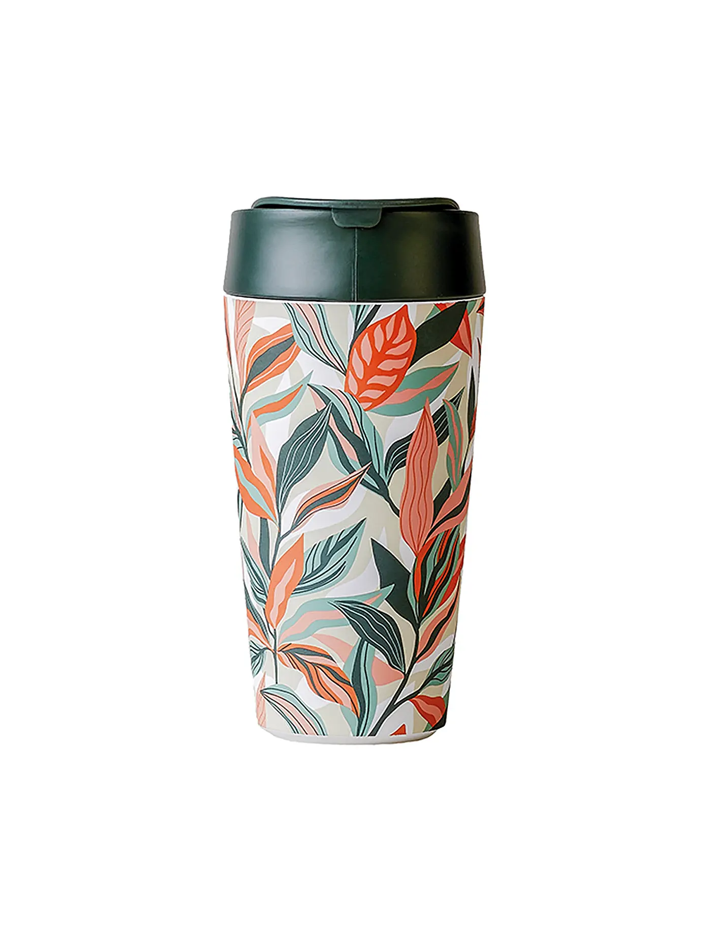 CHIC.MIC | Becher bioloco plant deluxe cup 420ml Orange Leaves | bunt