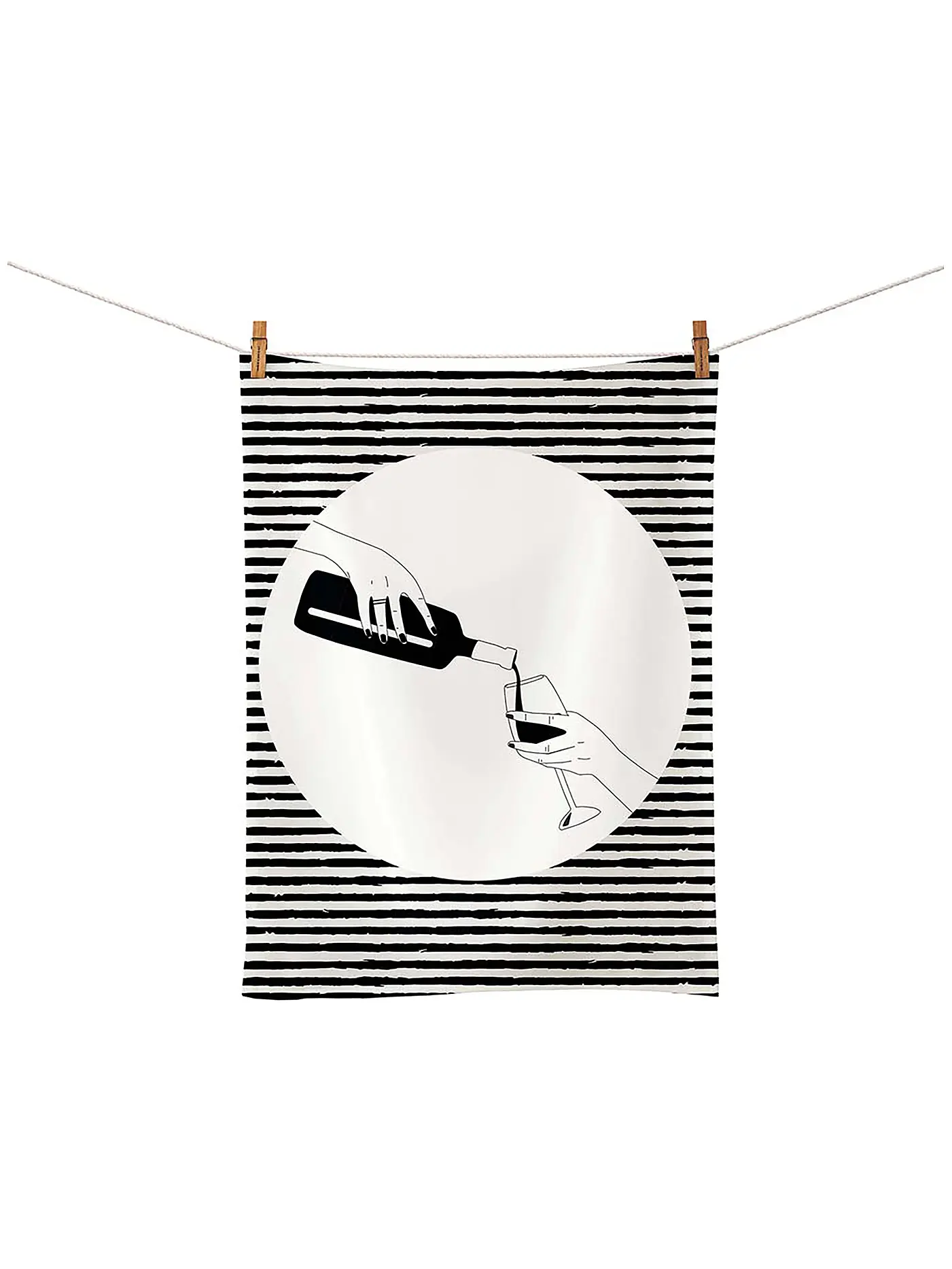 CHIC.MIC | Geschirrtuch 50x70cm More Wine Please | bunt