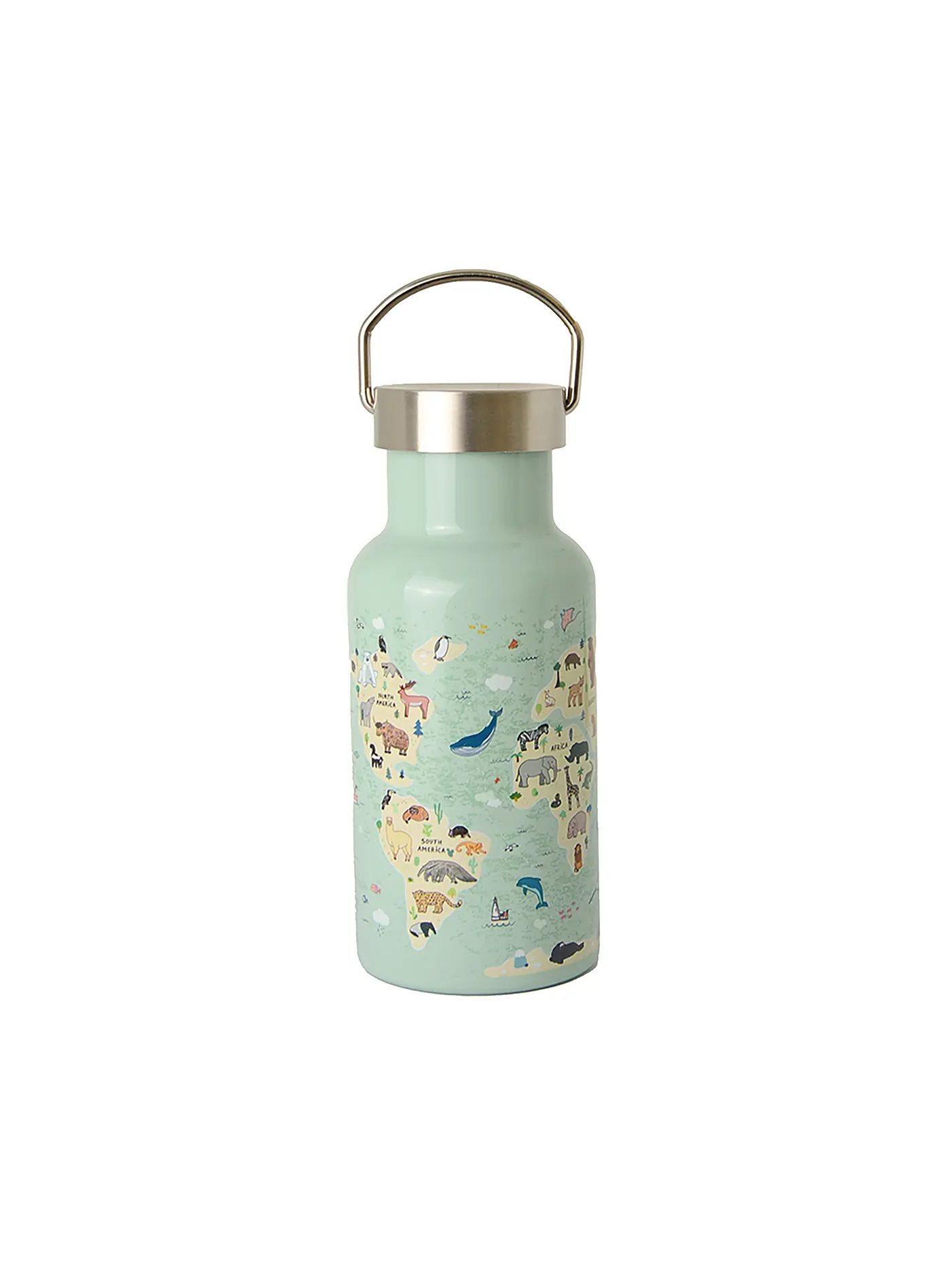 CHIC.MIC | Thermosflasche bioloco sky kids 350ml Animal Map | bunt