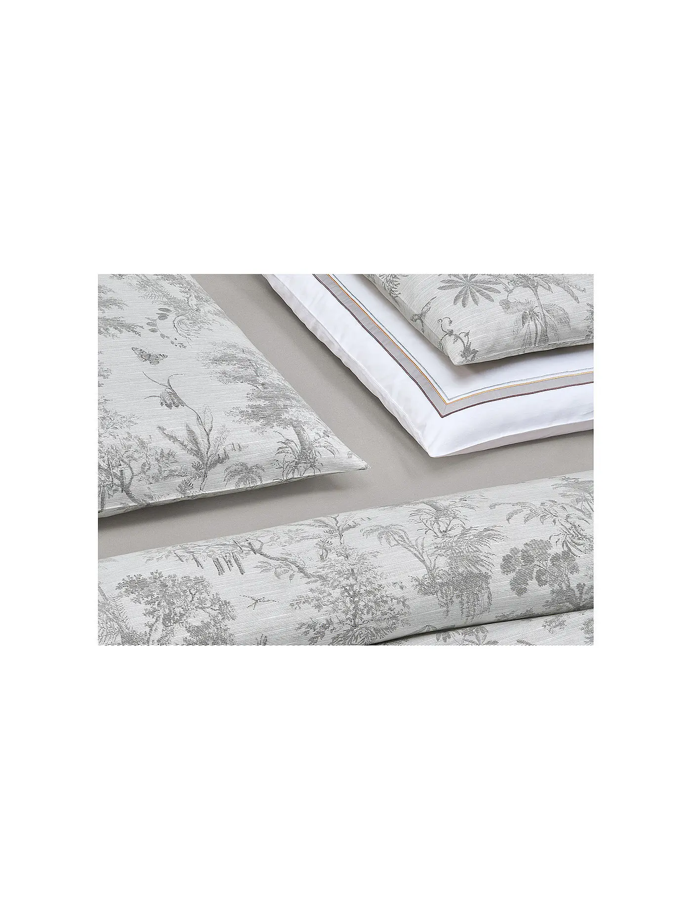 CHRISTIAN FISCHBACHER | Satin Deckenbezug ILLUSION 140x200cm Grau | hellgrau
