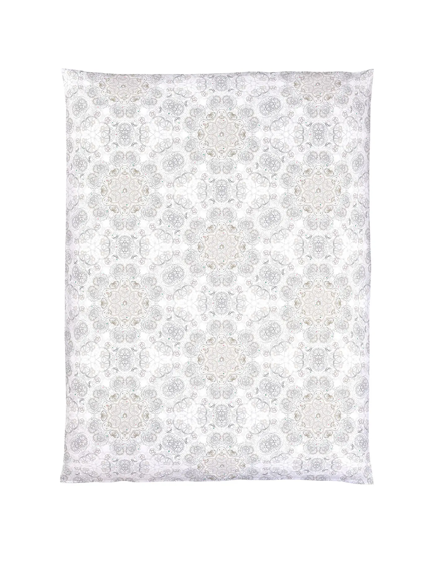CHRISTIAN FISCHBACHER | Satin Deckenbezug ORARIO 140x200cm Uhrwerk | weiss