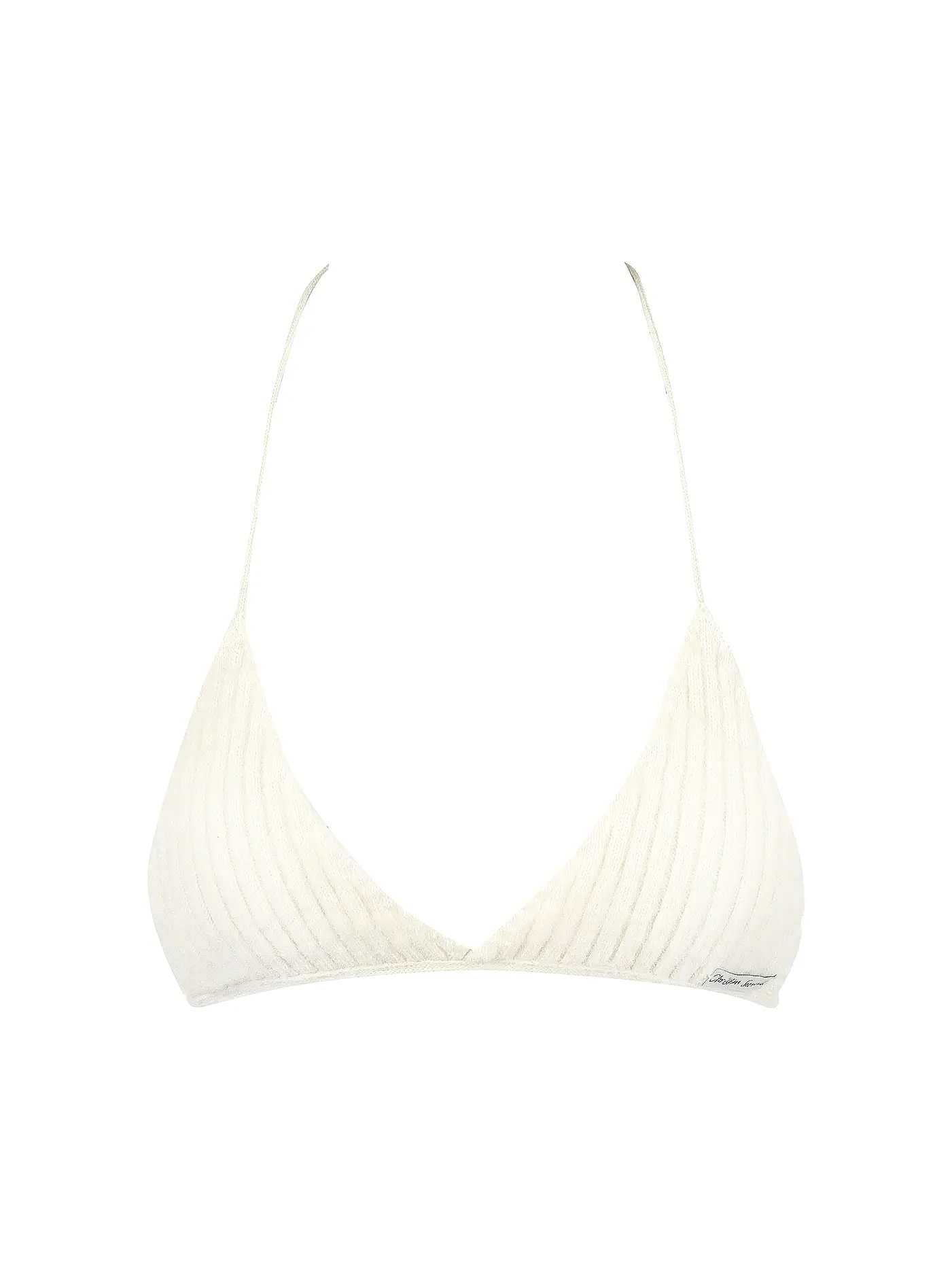 CHRISTINA SEEWALD | Triangle Bra - Bustier Cashmere Undies | weiss