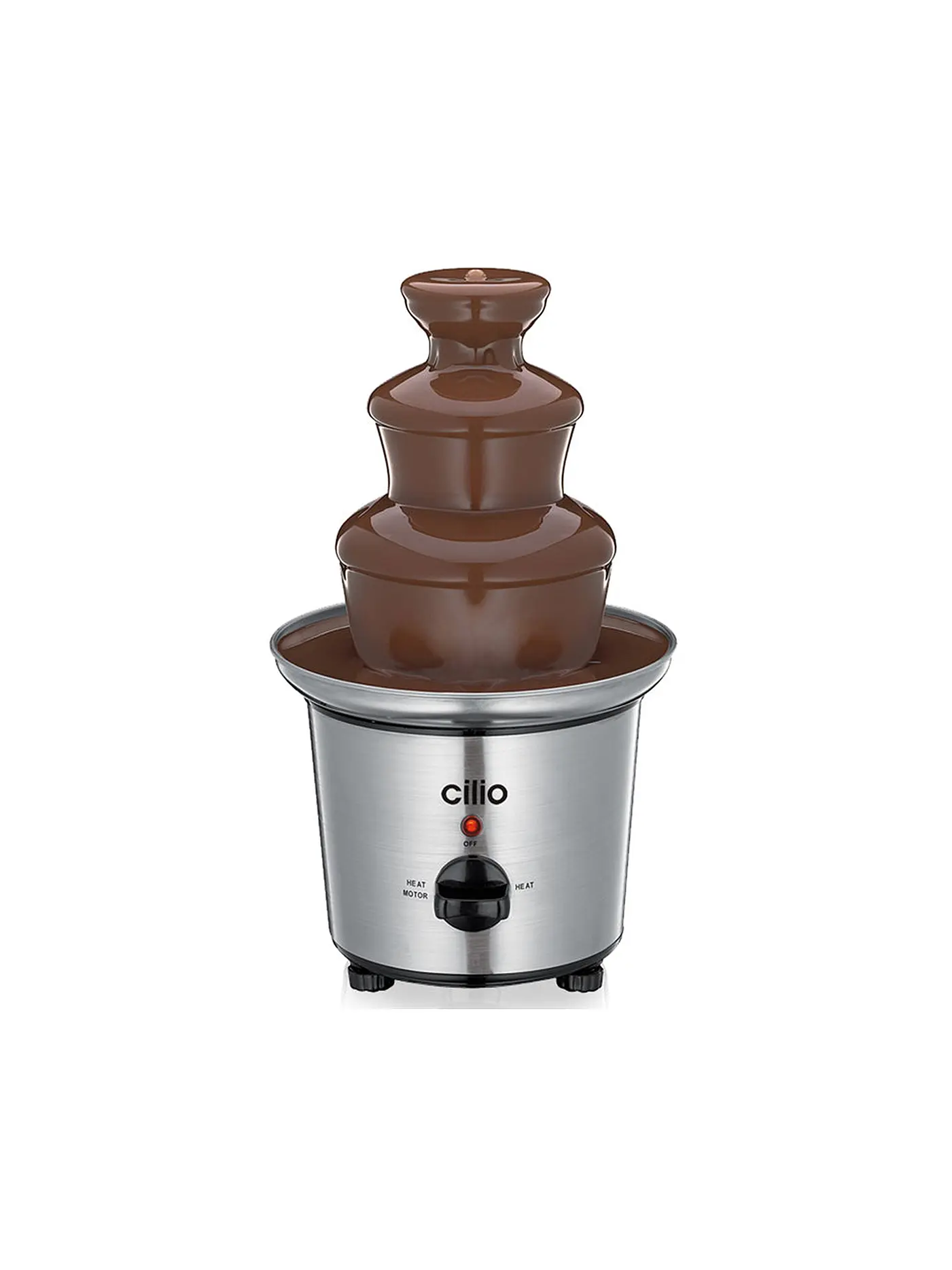 CILIO | Schokoladenbrunnen "Peru" 33cm 490060 (Edelstahl) | silber