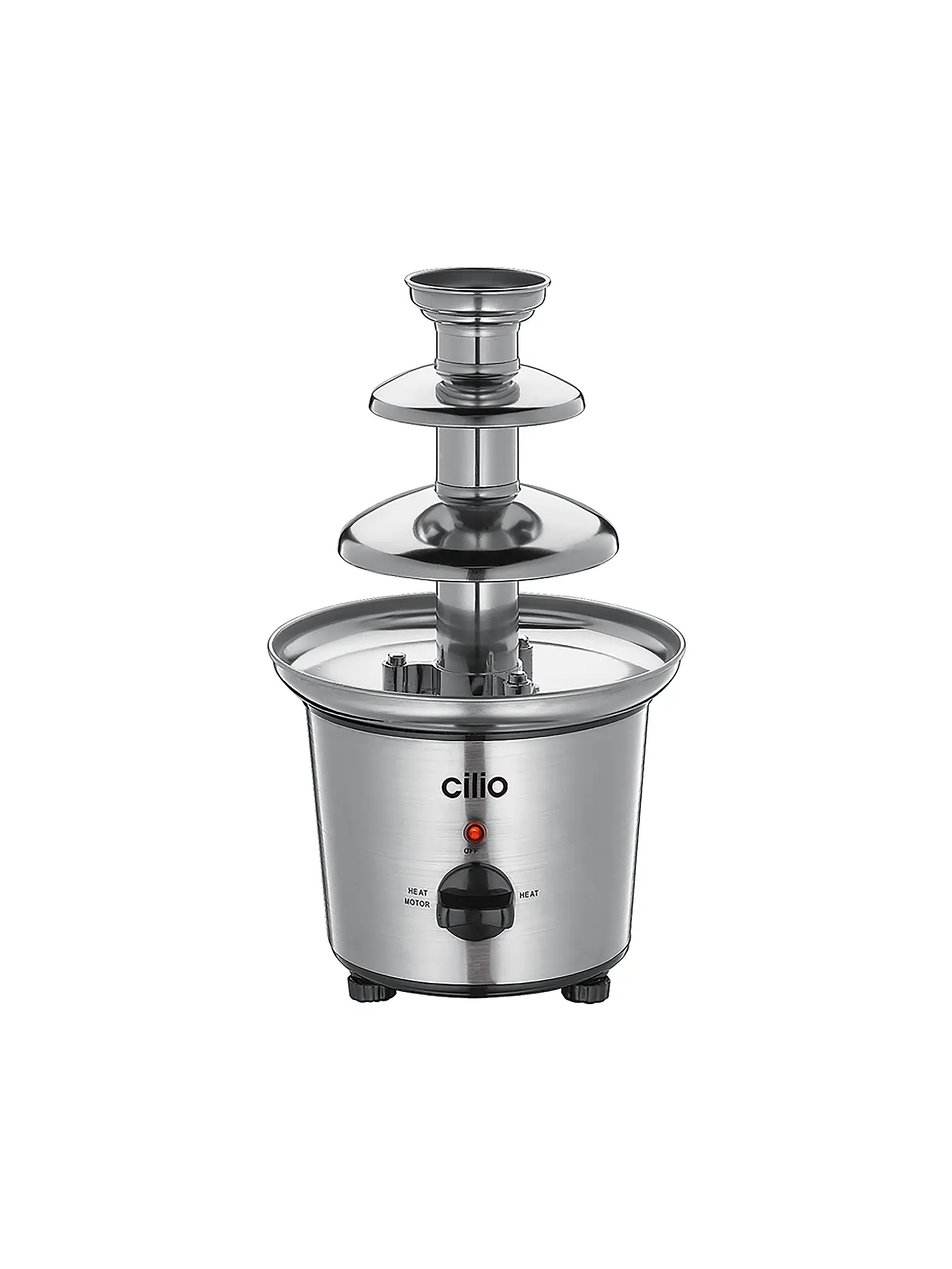 CILIO | Schokoladenbrunnen "Peru" 33cm 490060 (Edelstahl) | silber