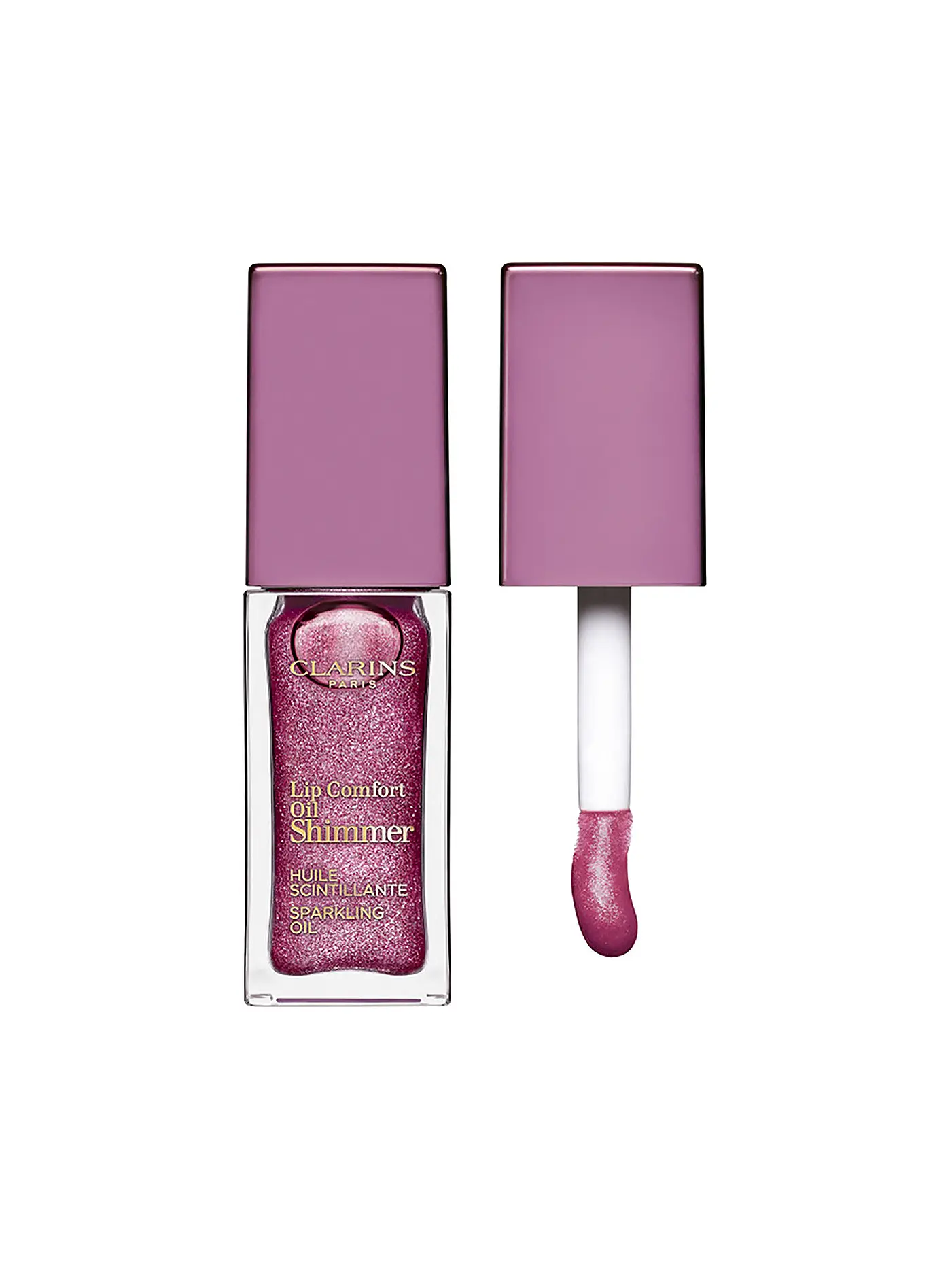 CLARINS | Lippenstift - Lip Comfort Oil Shimmer ( 08 Deep Red )  | lila