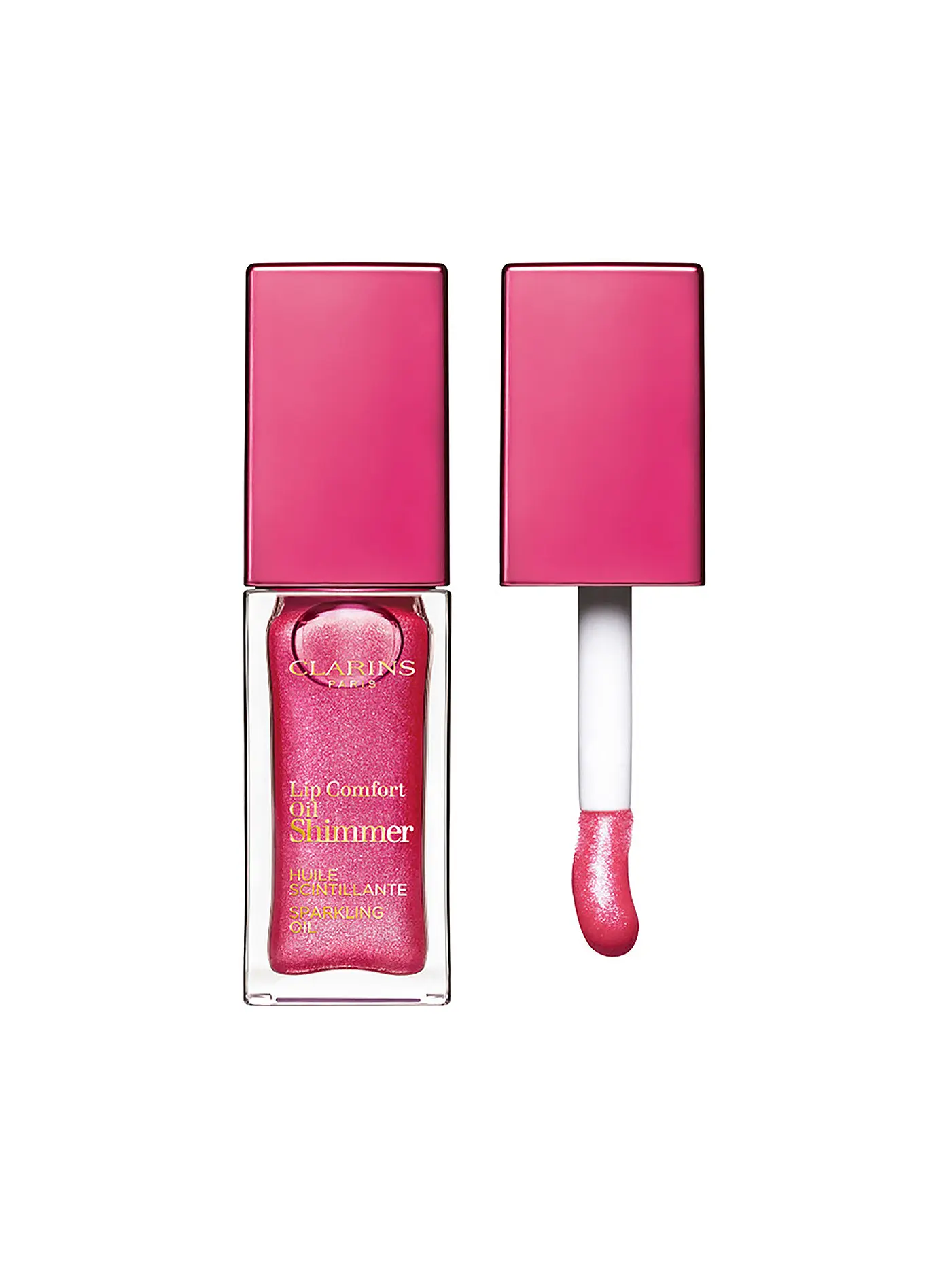 CLARINS | Lippenstift - Lip Comfort Oil Shimmer ( 08 Deep Red )  | pink