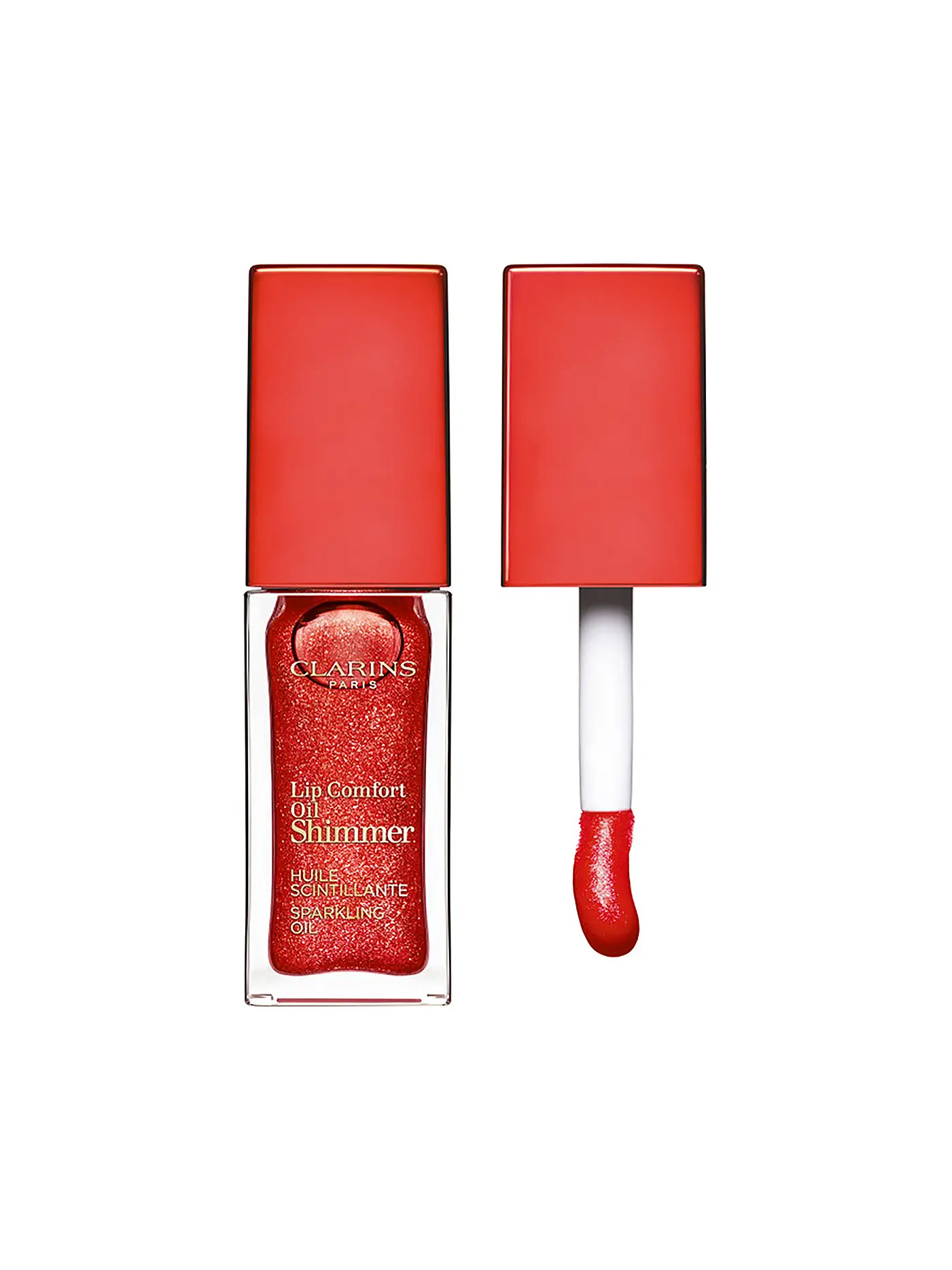 CLARINS | Lippenstift - Lip Comfort Oil Shimmer ( 08 Deep Red )  | rot