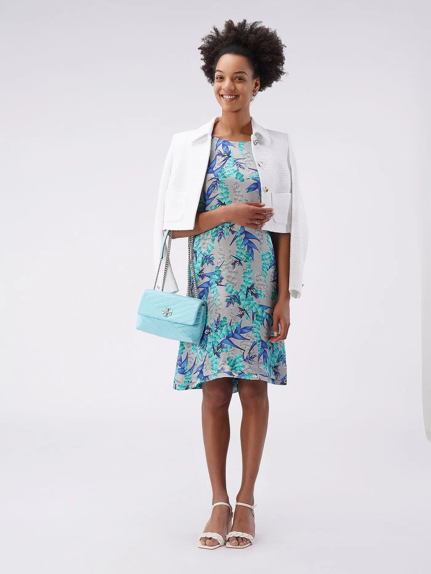 CLAUS TYLER | Cocktailkleid SPORTY PRINT FLORAL | grau