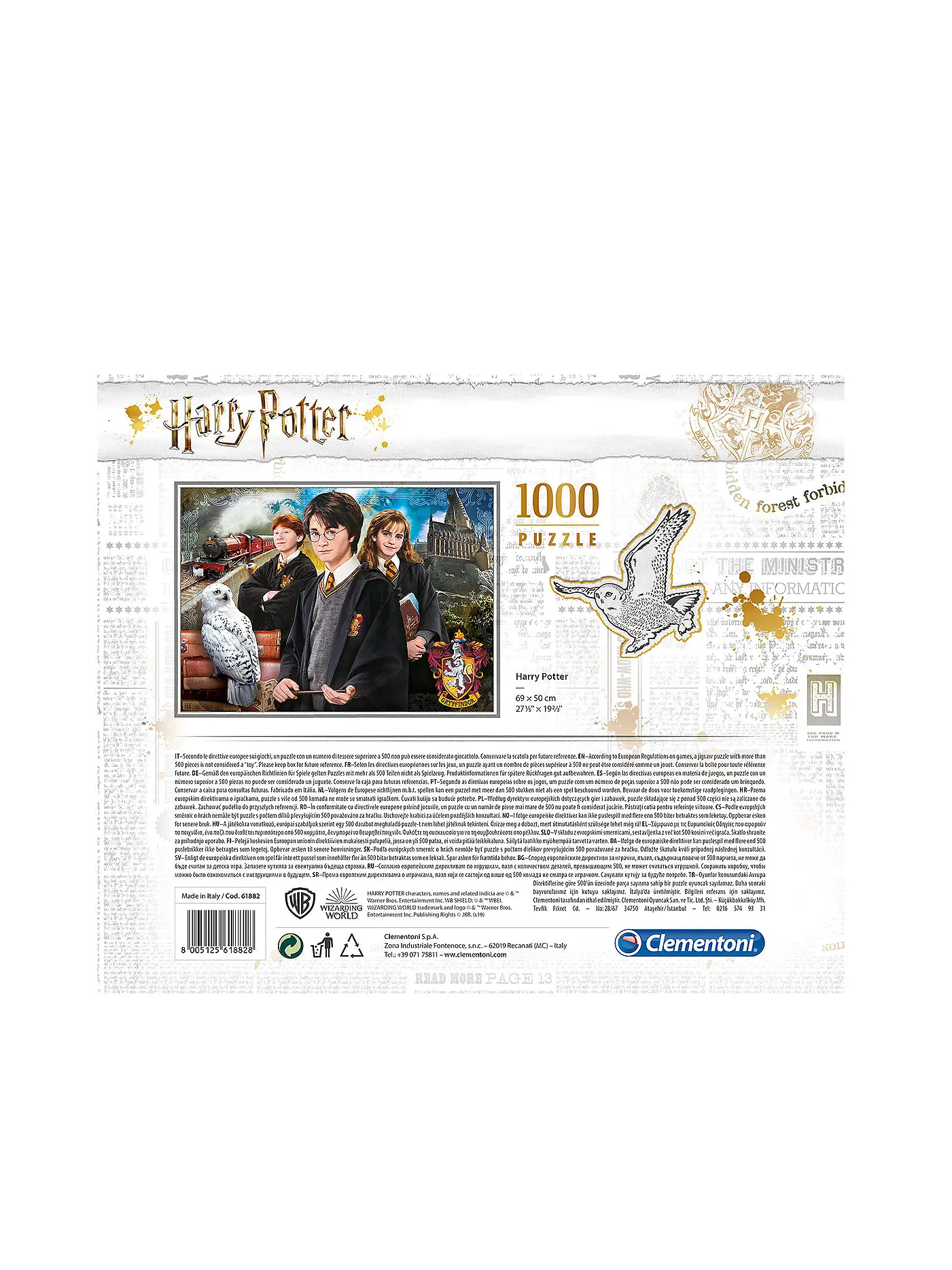 CLEMENTONI | Kinderpuzzle 1000 Teile Brief Case Harry Potter | keine Farbe
