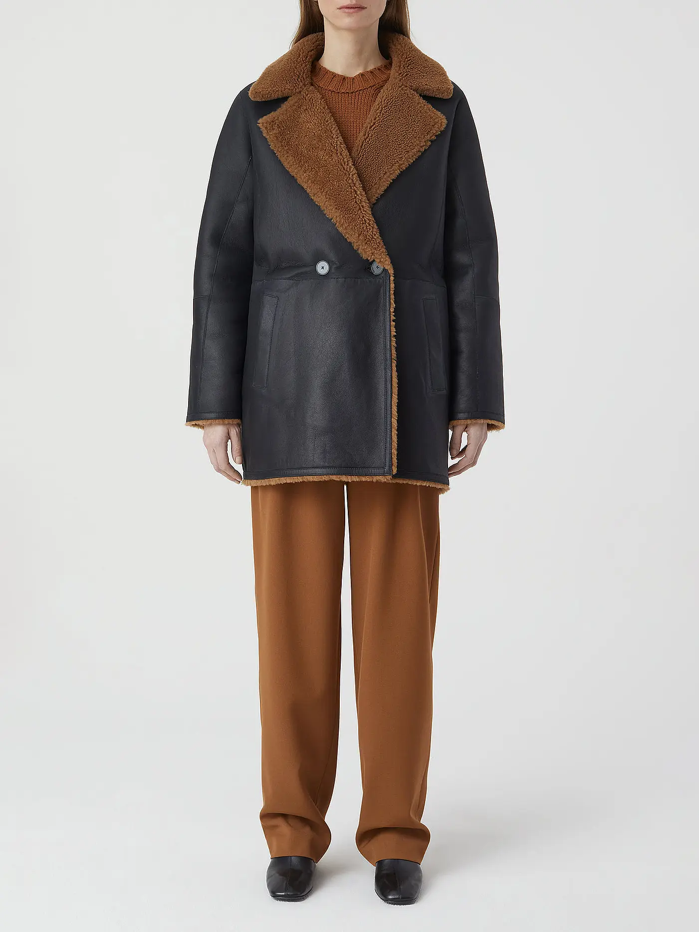 CLOSED | Felljacke - Wendejacke | braun