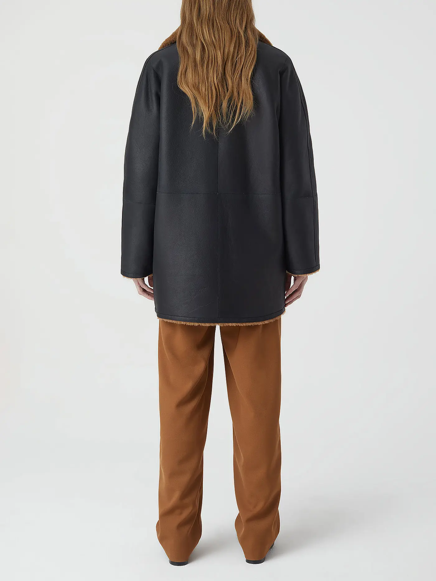 CLOSED | Felljacke - Wendejacke | braun