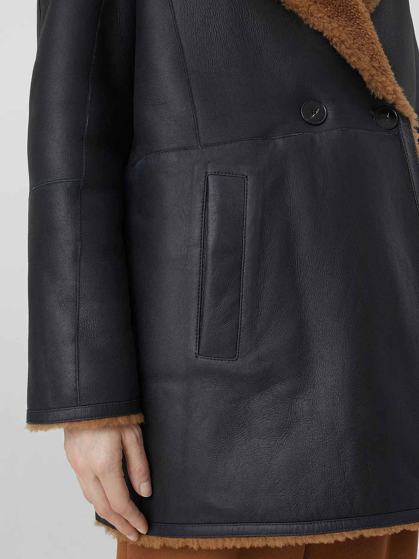 CLOSED | Felljacke - Wendejacke | braun