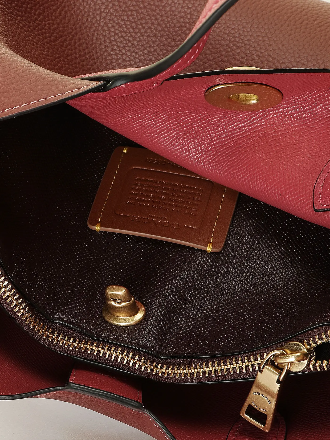 COACH | Ledertasche - Mini Bag WILLOW TOTE 24 | dunkelrot