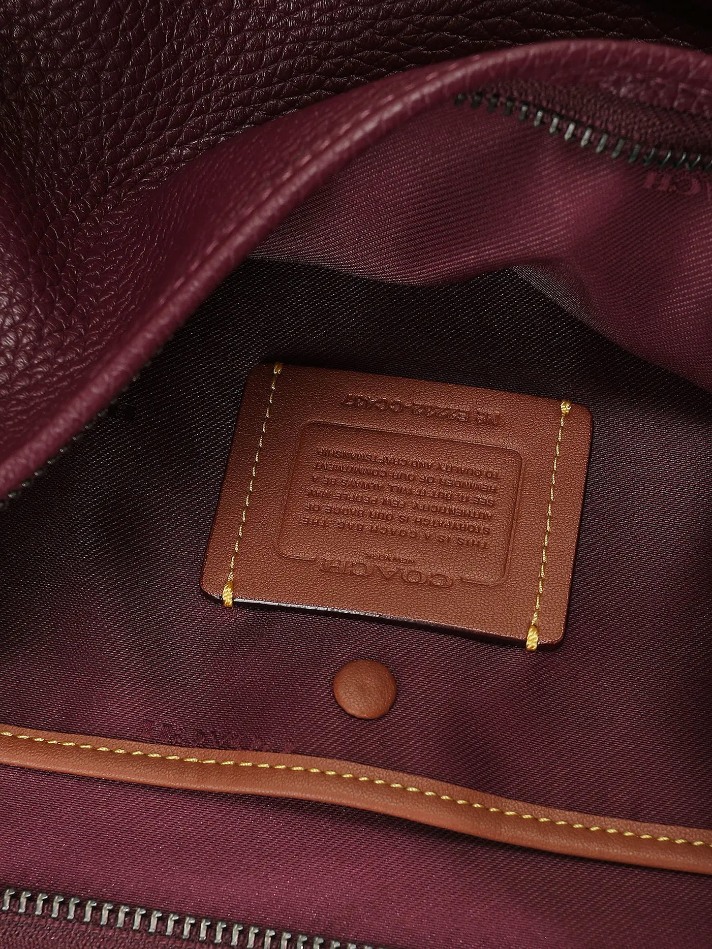 COACH | Ledertasche - Umhängetasche CARY | beere