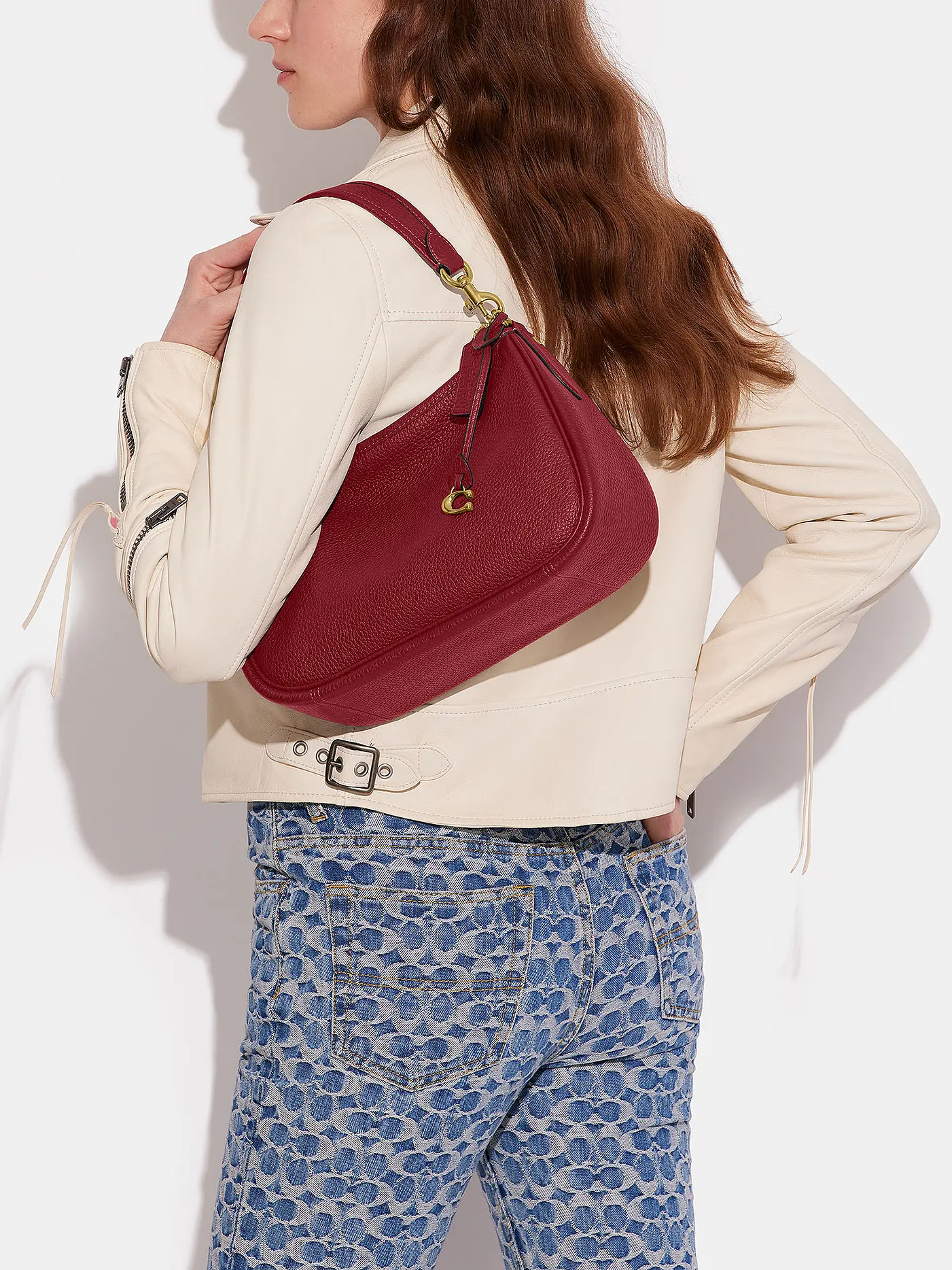COACH | Ledertasche - Umhängetasche CARY | rot