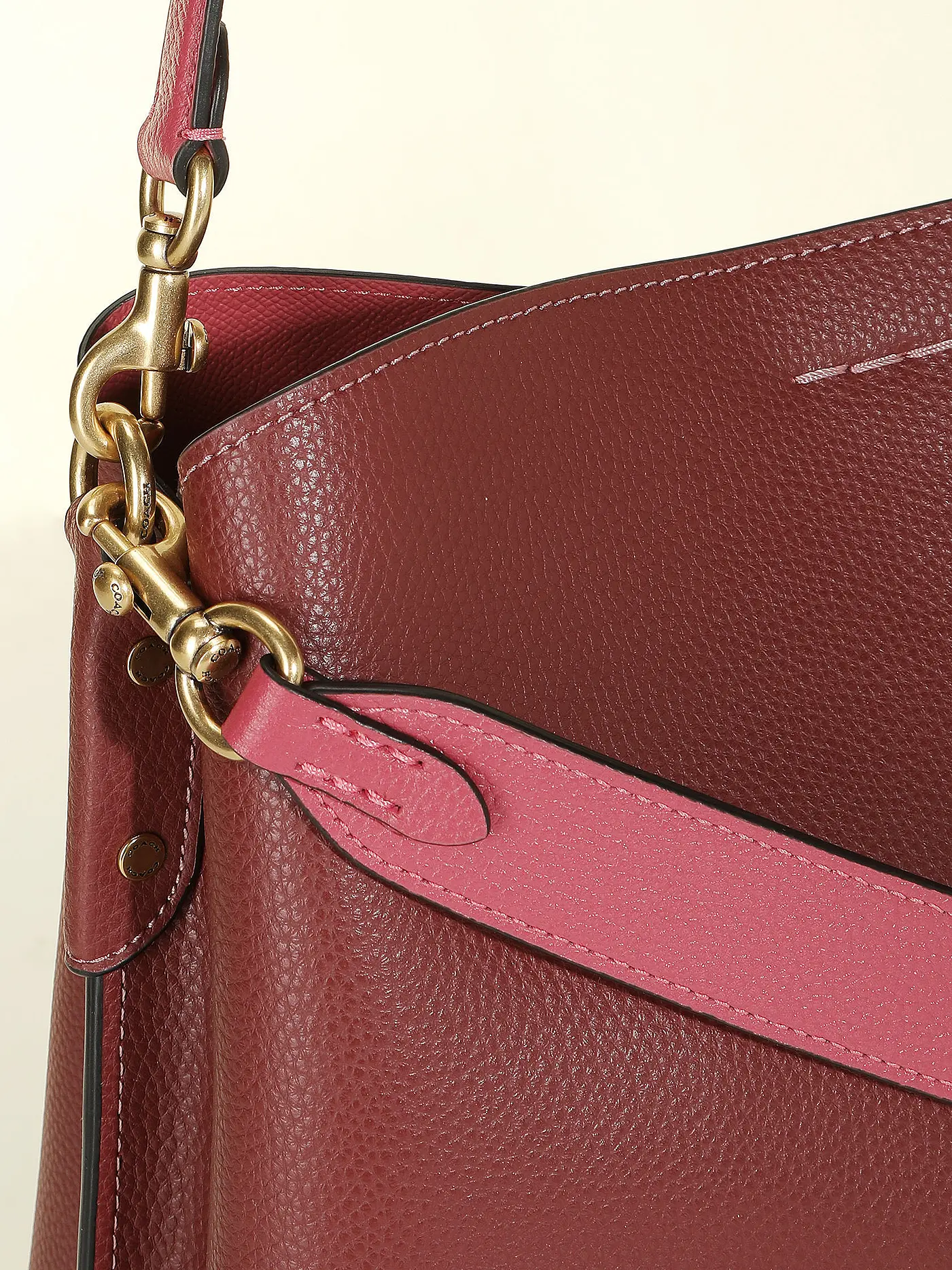 COACH | Ledertasche - Umhängetasche WILLOW  | dunkelrot