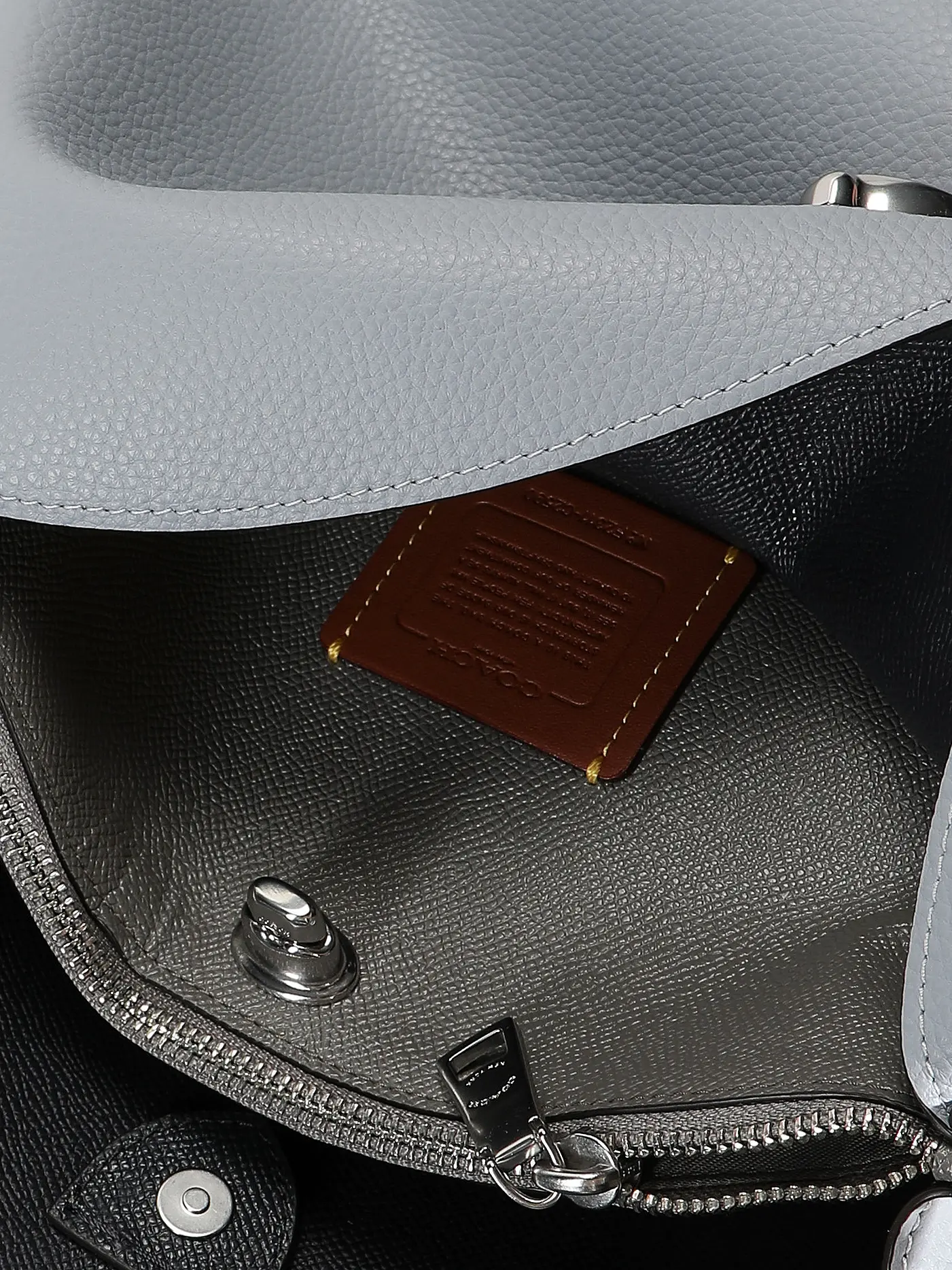 COACH | Ledertasche - Umhängetasche WILLOW | grau