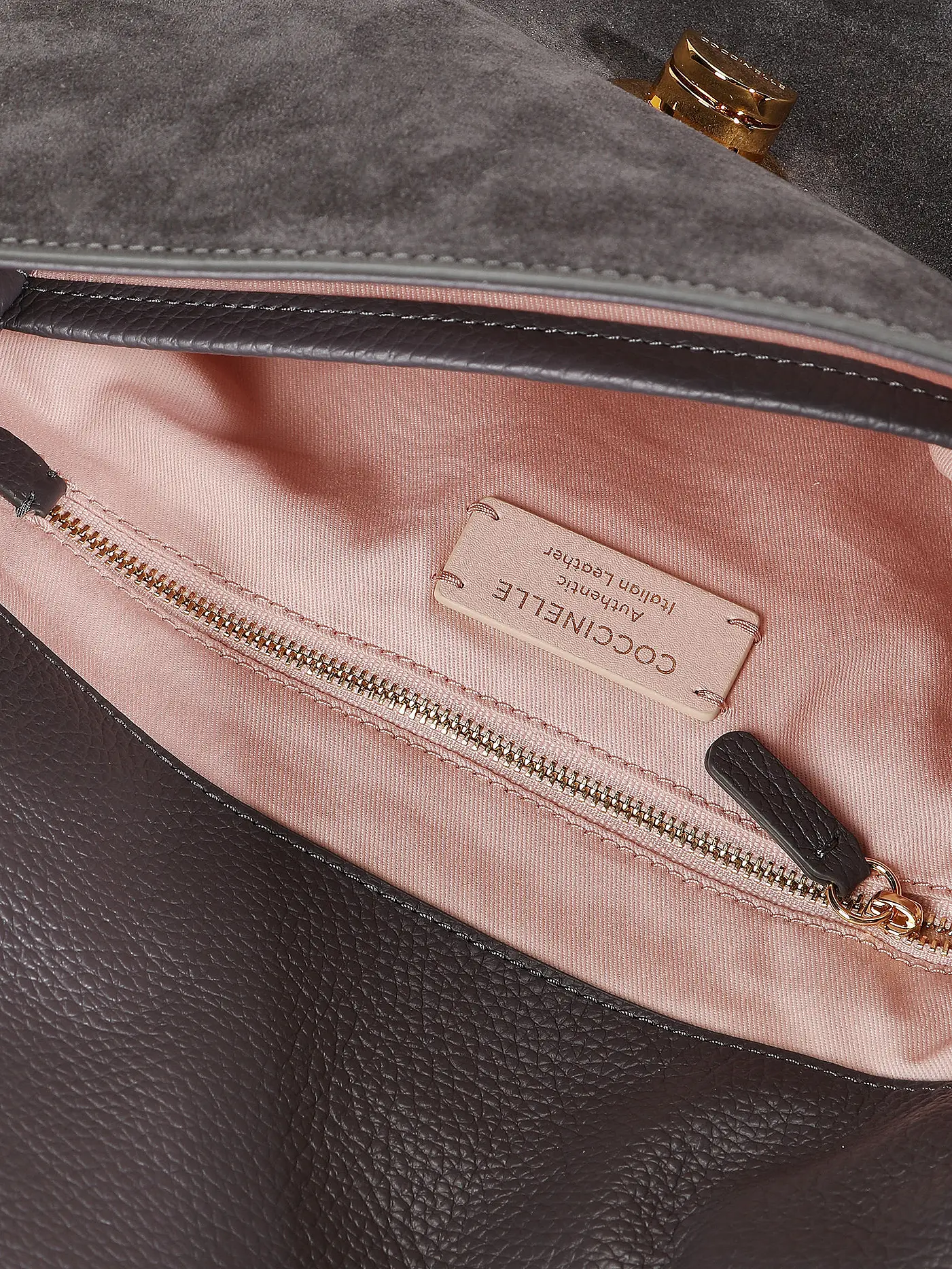 COCCINELLE | Ledertasche - Henkeltasche LIYA  SUEDE | grau