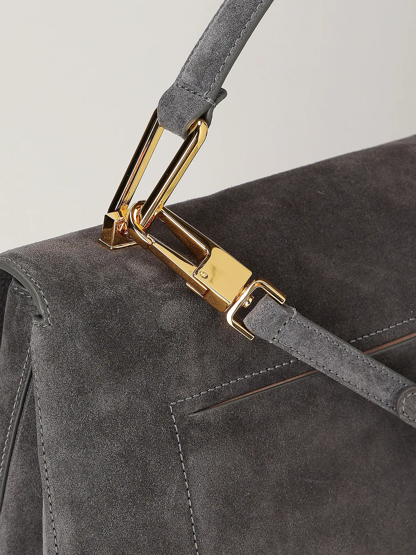 COCCINELLE | Ledertasche - Henkeltasche LIYA  SUEDE | grau