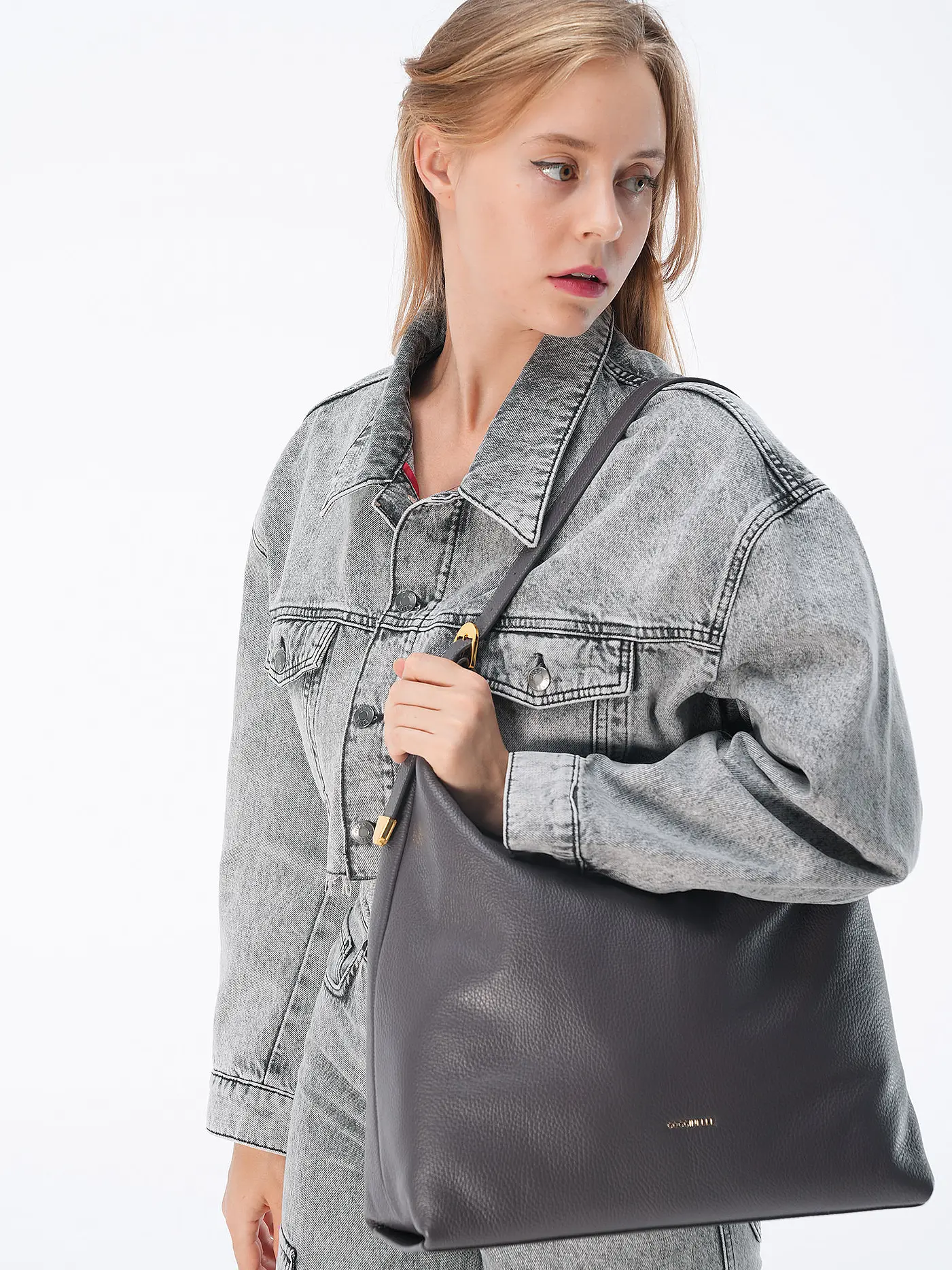 COCCINELLE | Ledertasche - Hobo Bag COCCINELLEGLEEN | grau