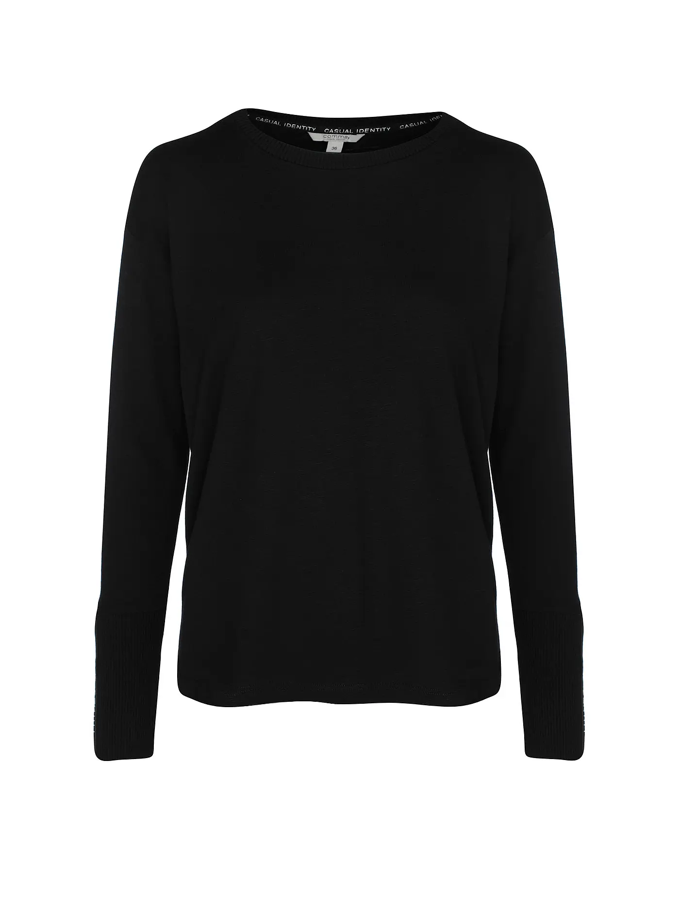 COMMA IDENTITY | Langarmshirt | schwarz