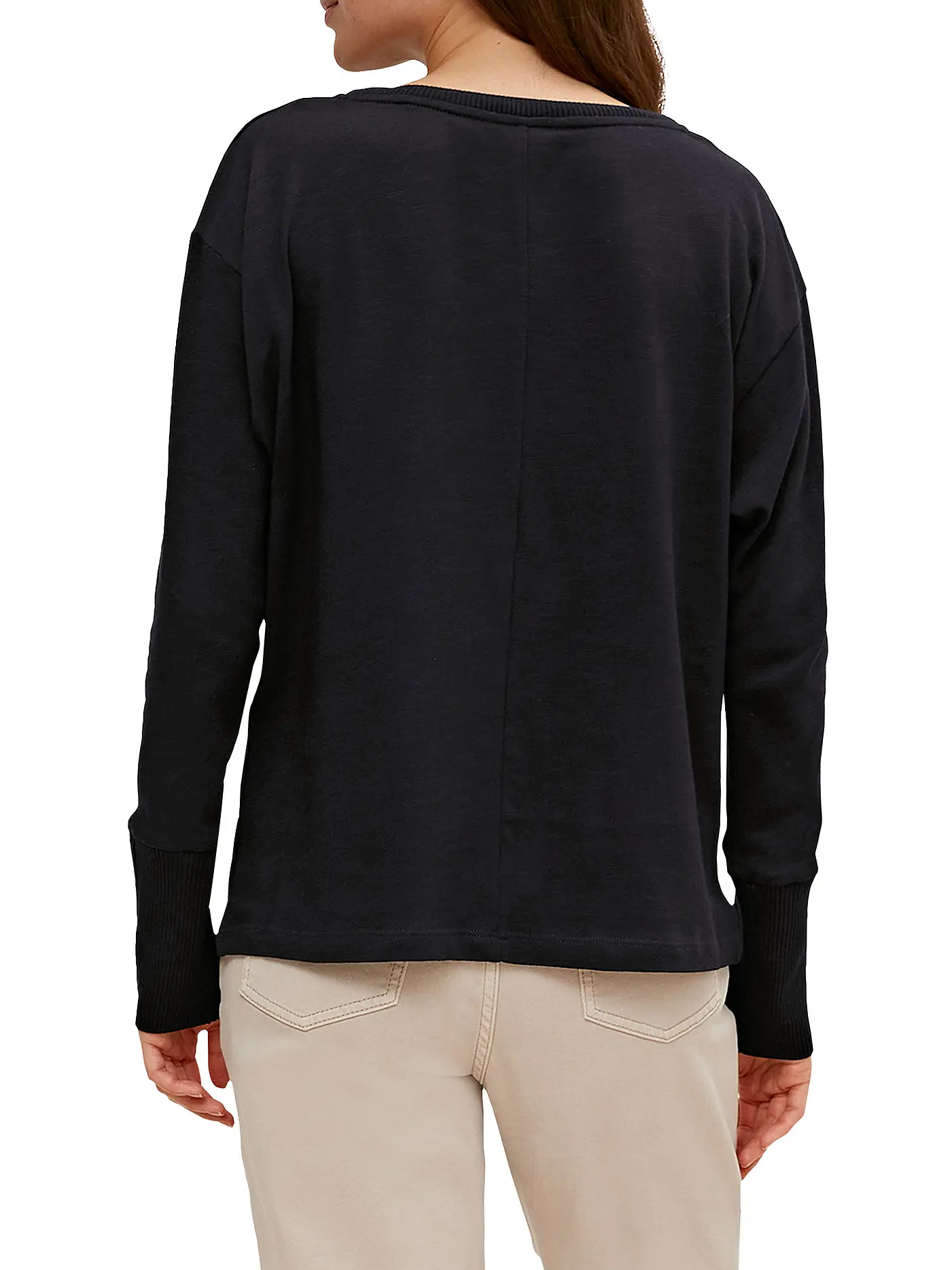 COMMA IDENTITY | Langarmshirt | schwarz