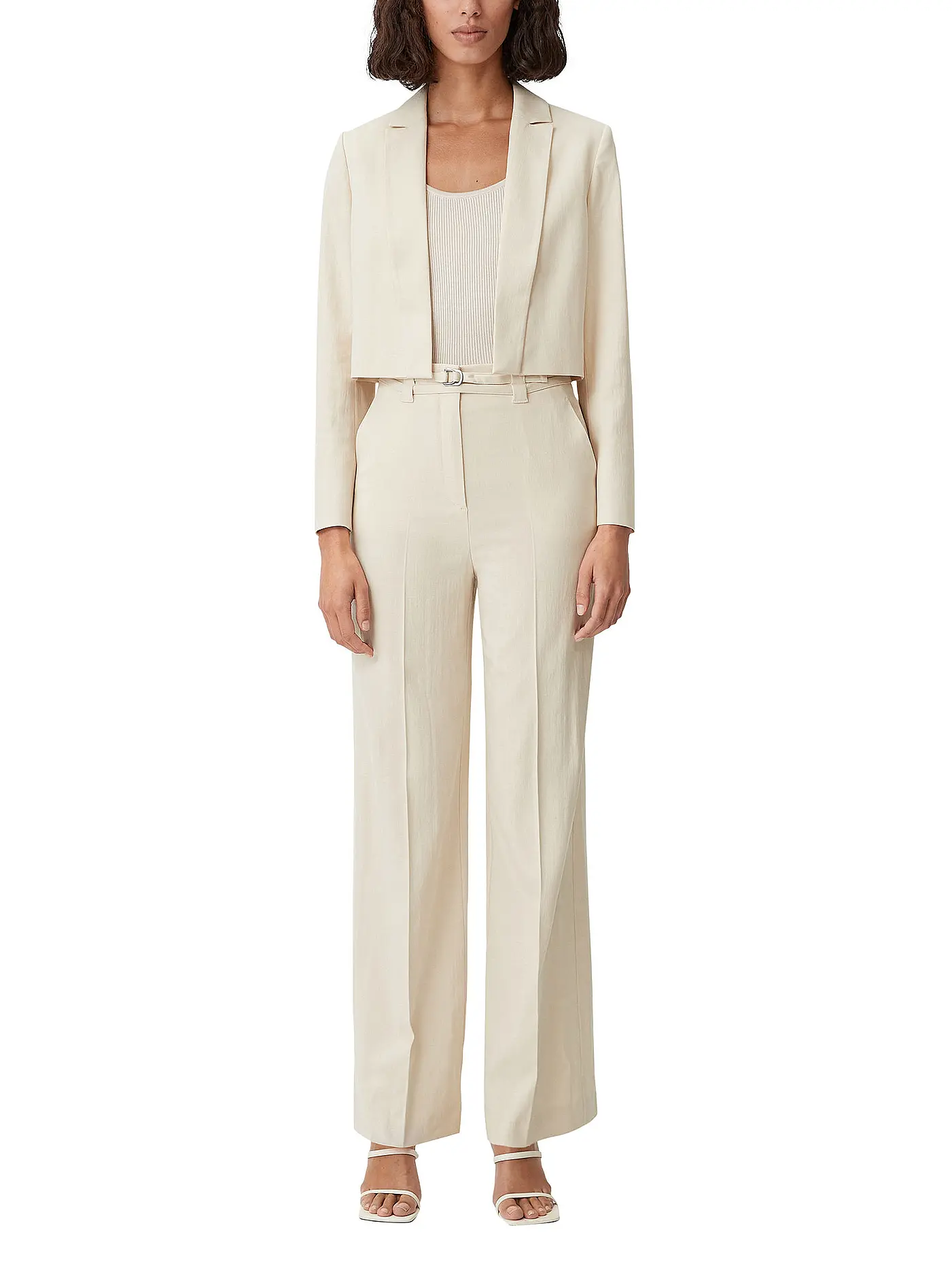 COMMA | Blazer Cropped Fit | beige
