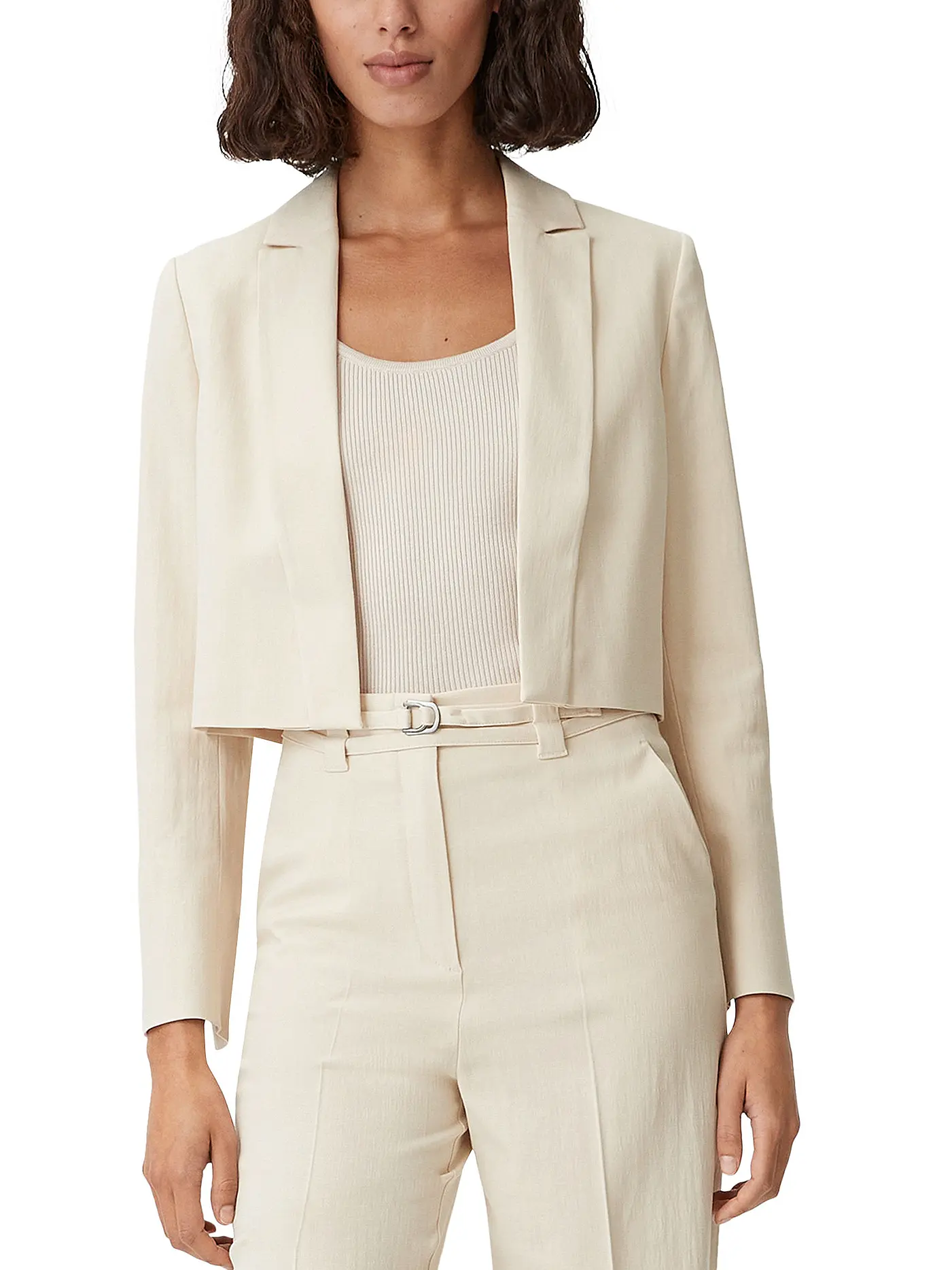 COMMA | Blazer Cropped Fit | beige