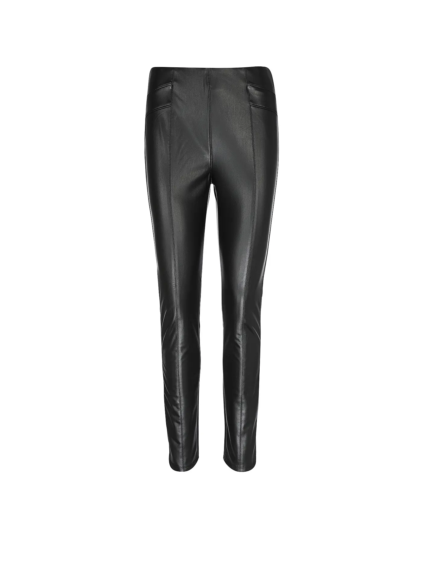 COMMA | Hose in Lederoptik | schwarz