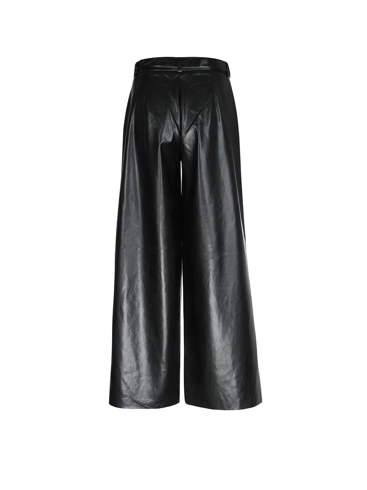 COMMA | Hose in Lederoptik | schwarz