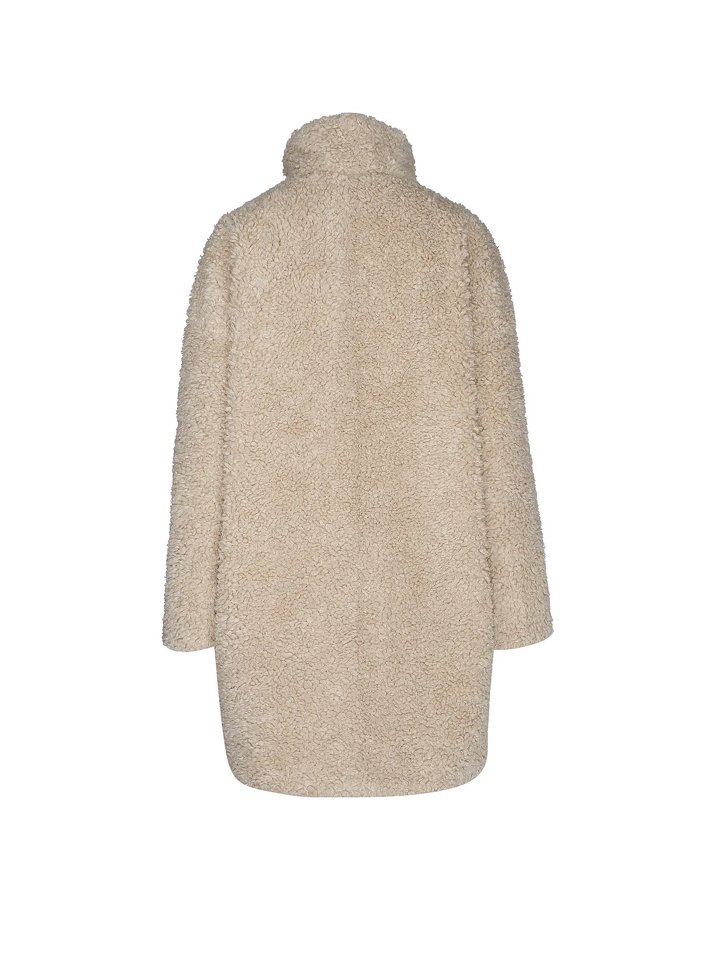 COMMA | Mantel in Felloptik | beige