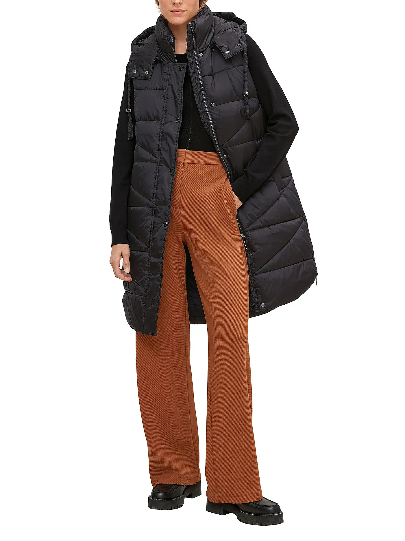 COMMA | Steppgilet | schwarz