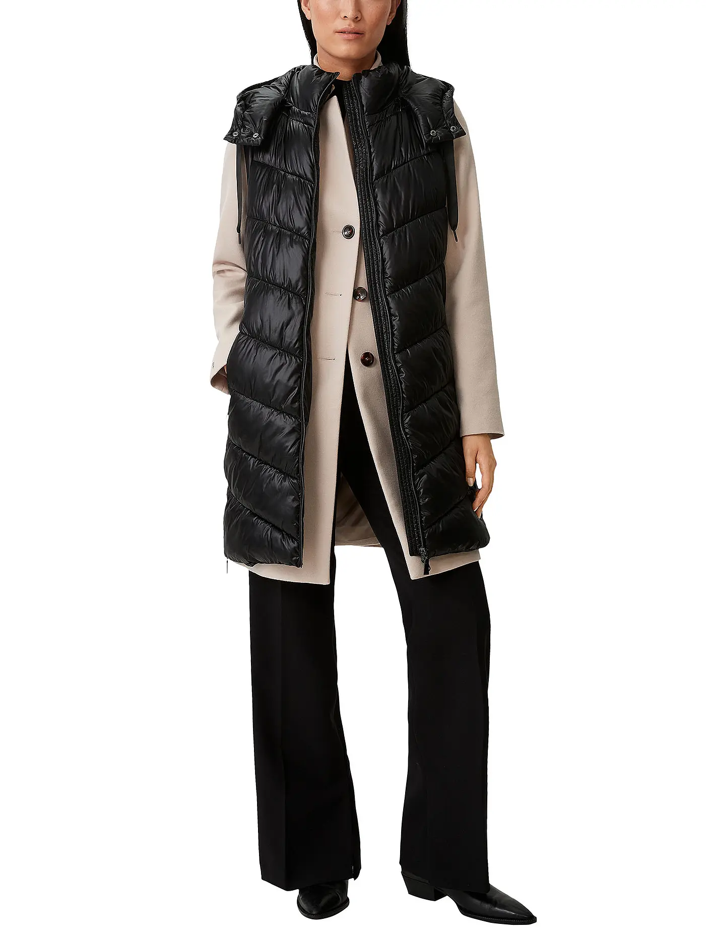 COMMA | Steppgilet | schwarz