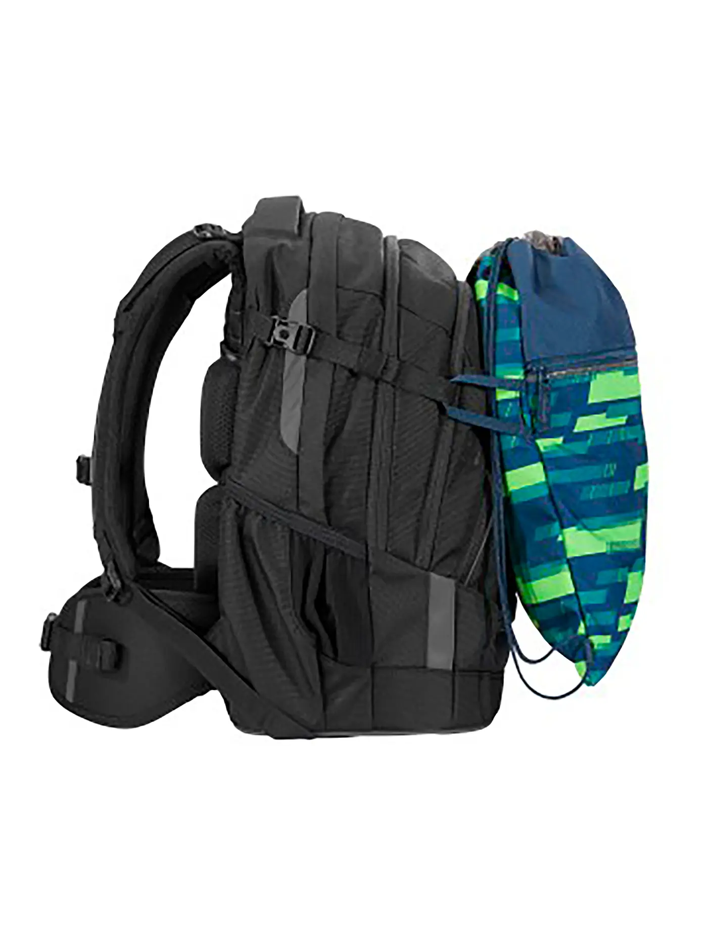 COOCAZOO | Turnbeutel Lime Stripe | blau