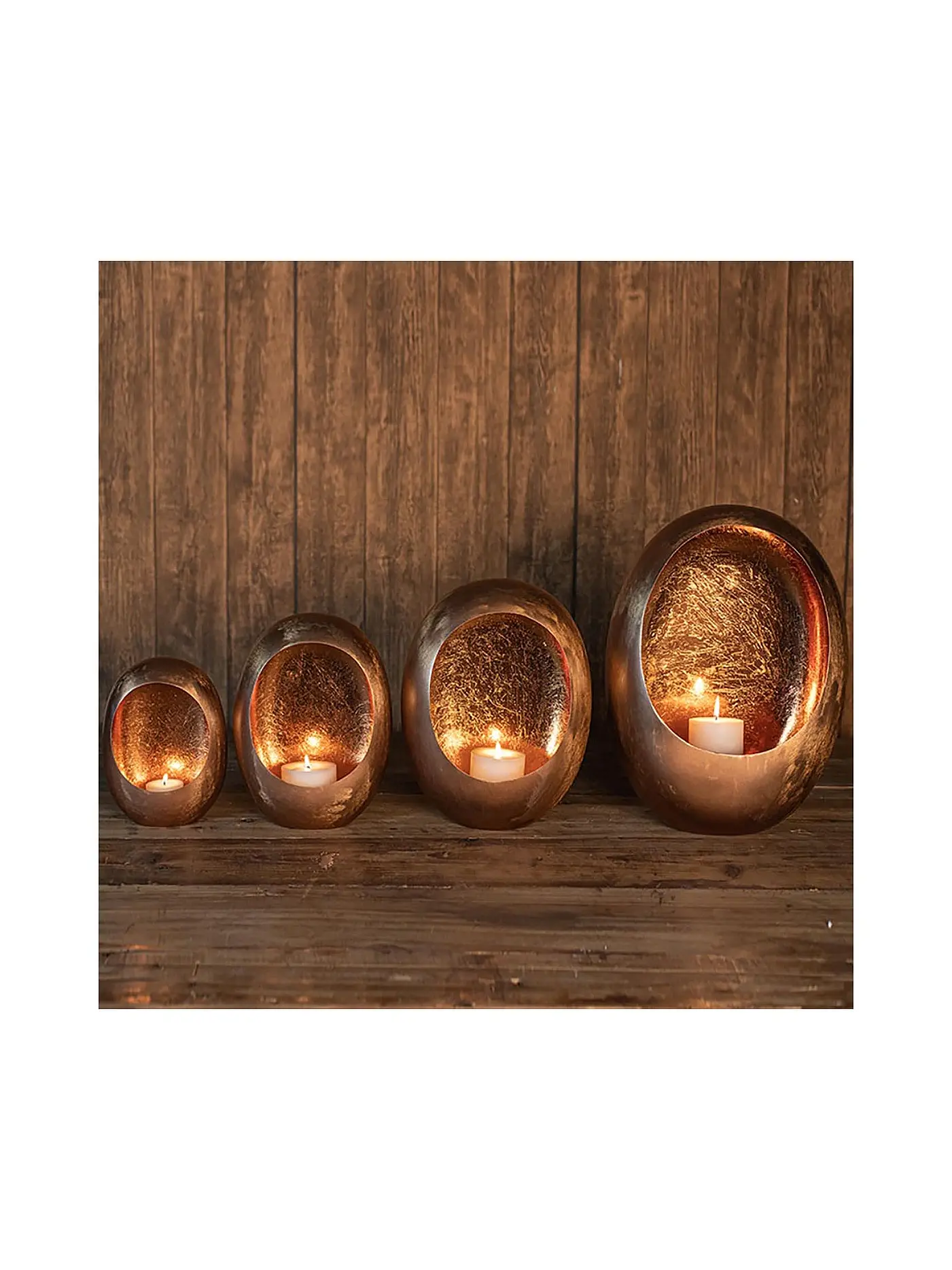 COUNTRYFIELD | Teelichthalter EGGY Medium 11x21x29cm Kupfer | kupfer