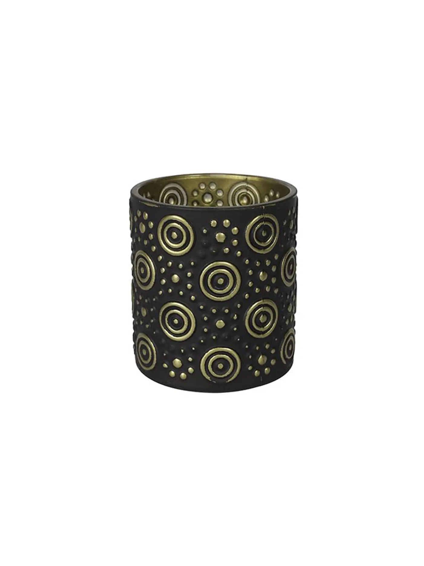 COUNTRYFIELD | Teelichthalter Haily S Schwarz/Gold | schwarz