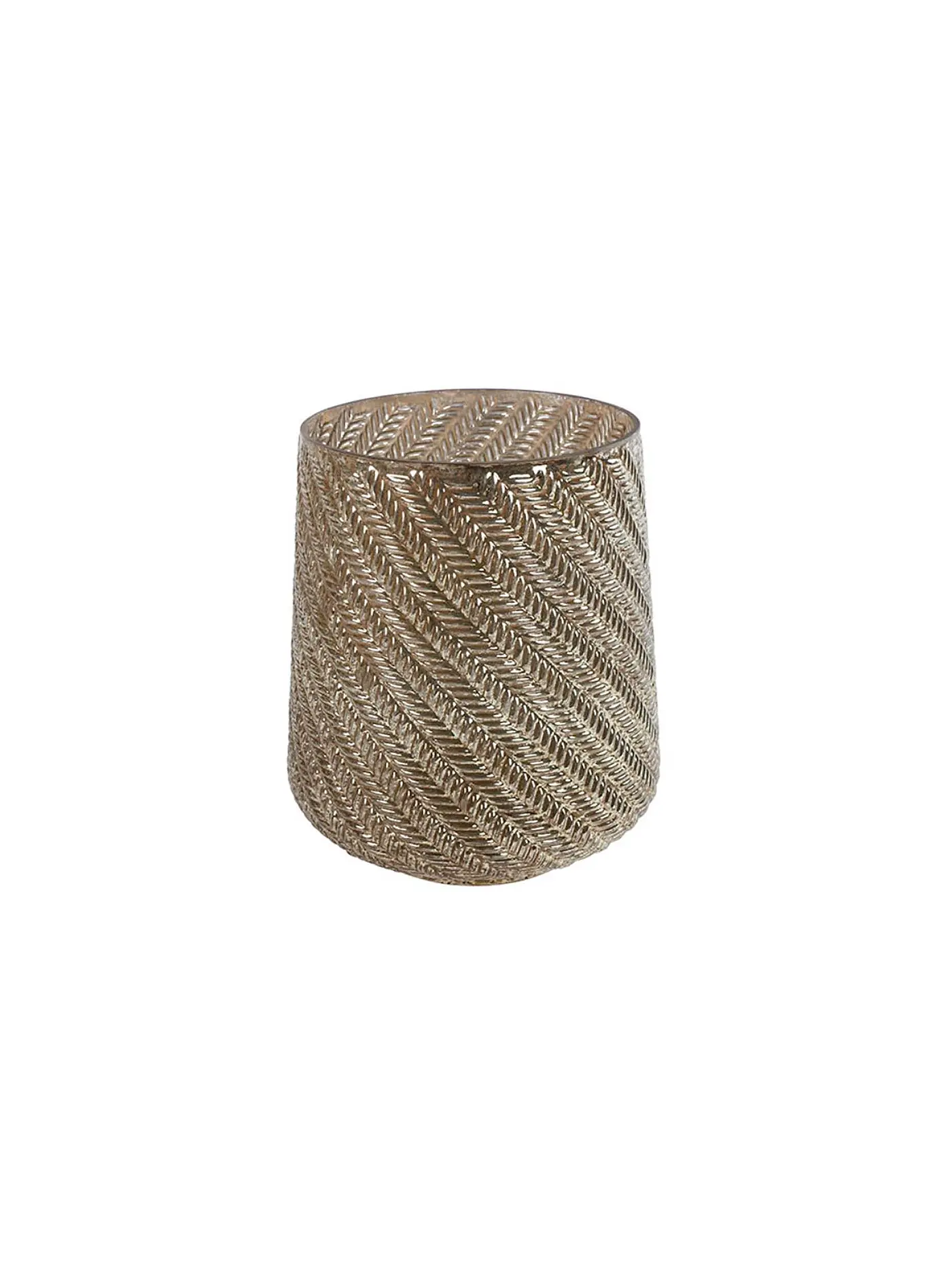COUNTRYFIELD | Teelichthalter MELIS 15,5x18cm XLarge Broze | hellbraun